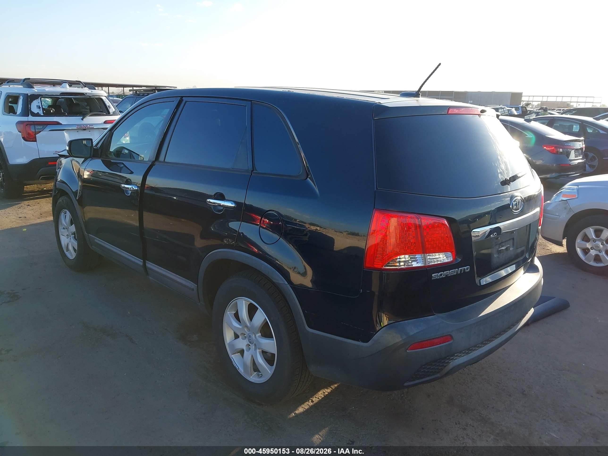 2012 Kia Sorento Lx Черный vin: 5XYKT3A19CG237965