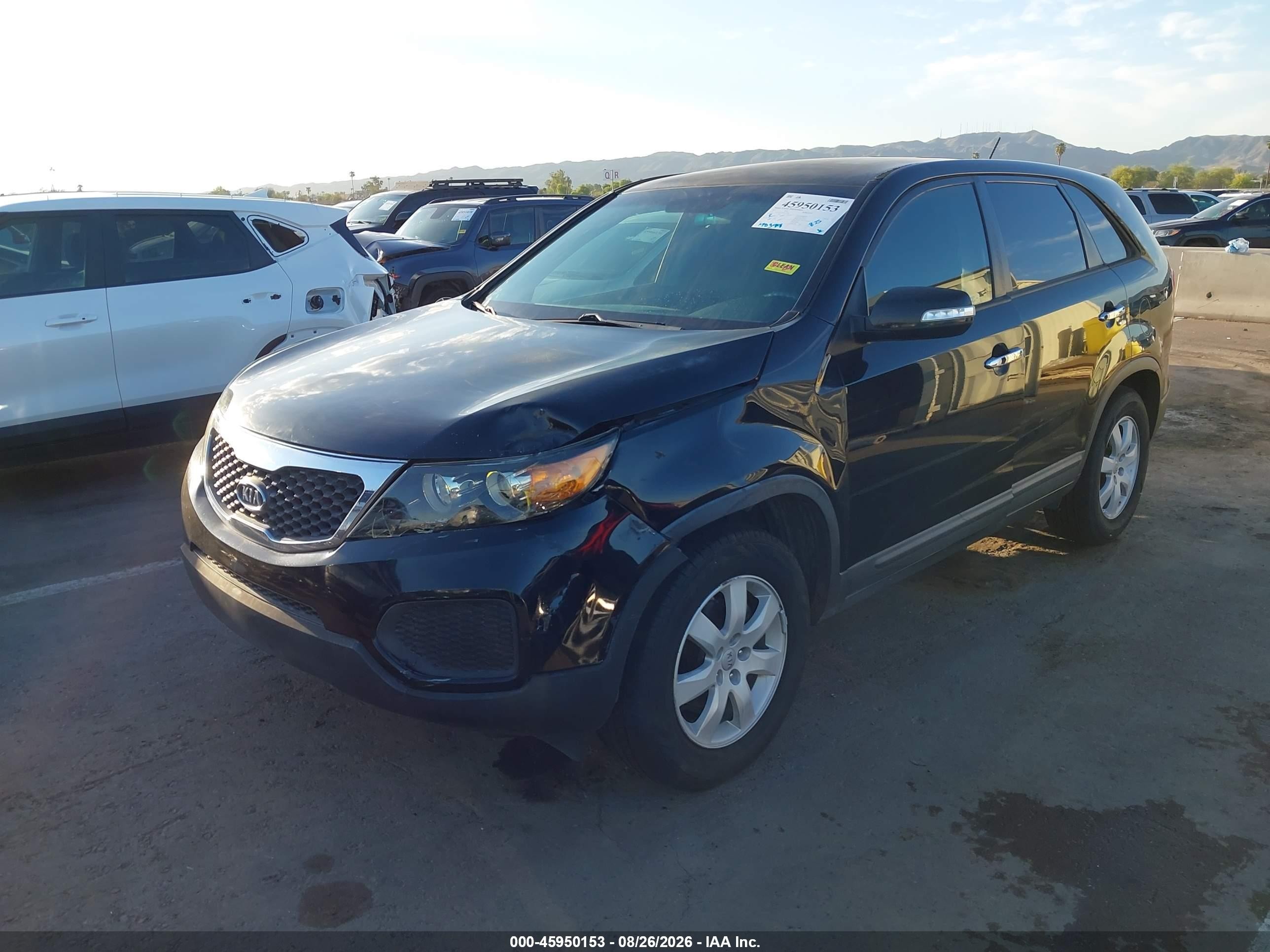 2012 Kia Sorento Lx Черный vin: 5XYKT3A19CG237965