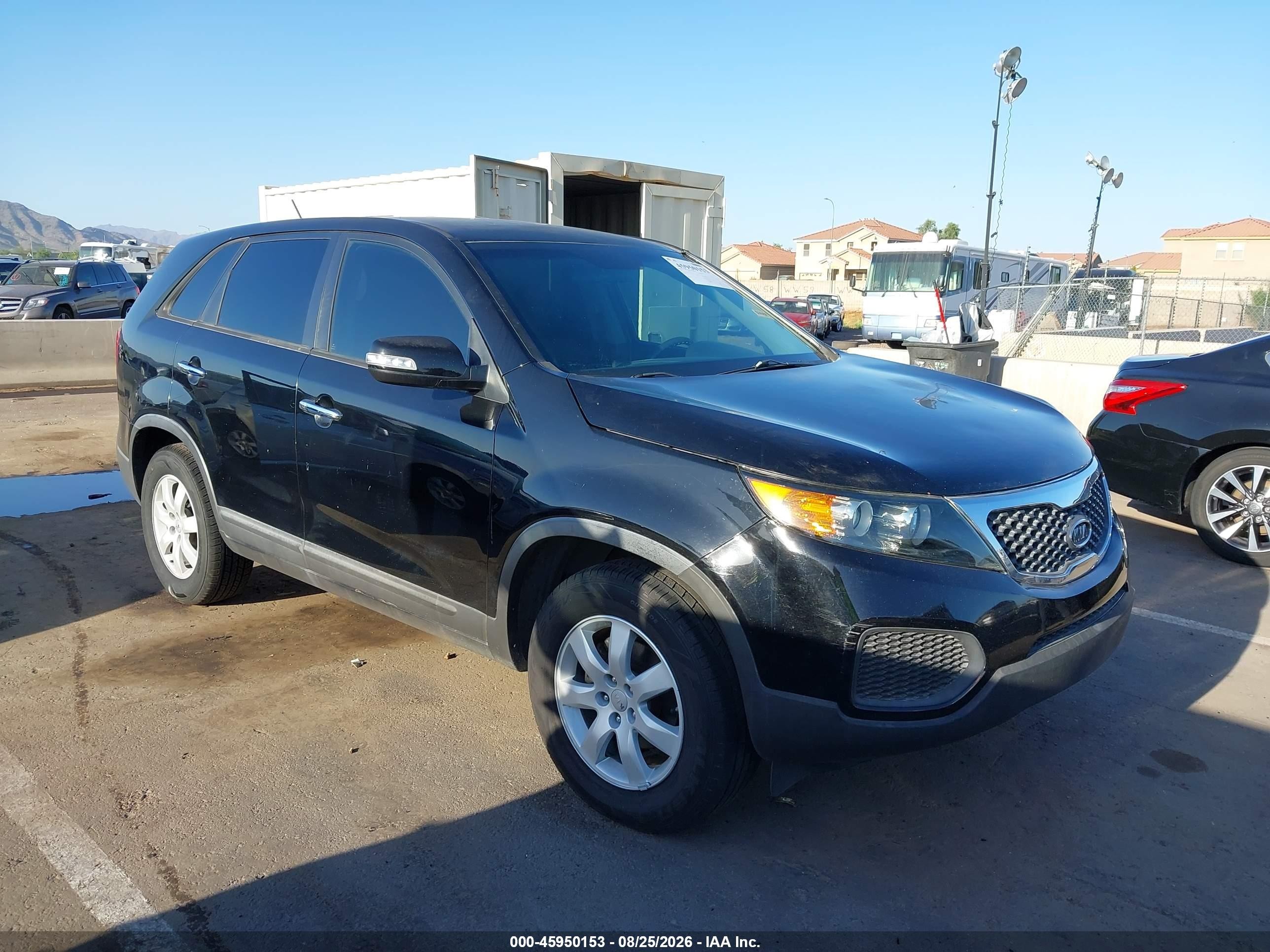 2012 Kia Sorento Lx Черный vin: 5XYKT3A19CG237965