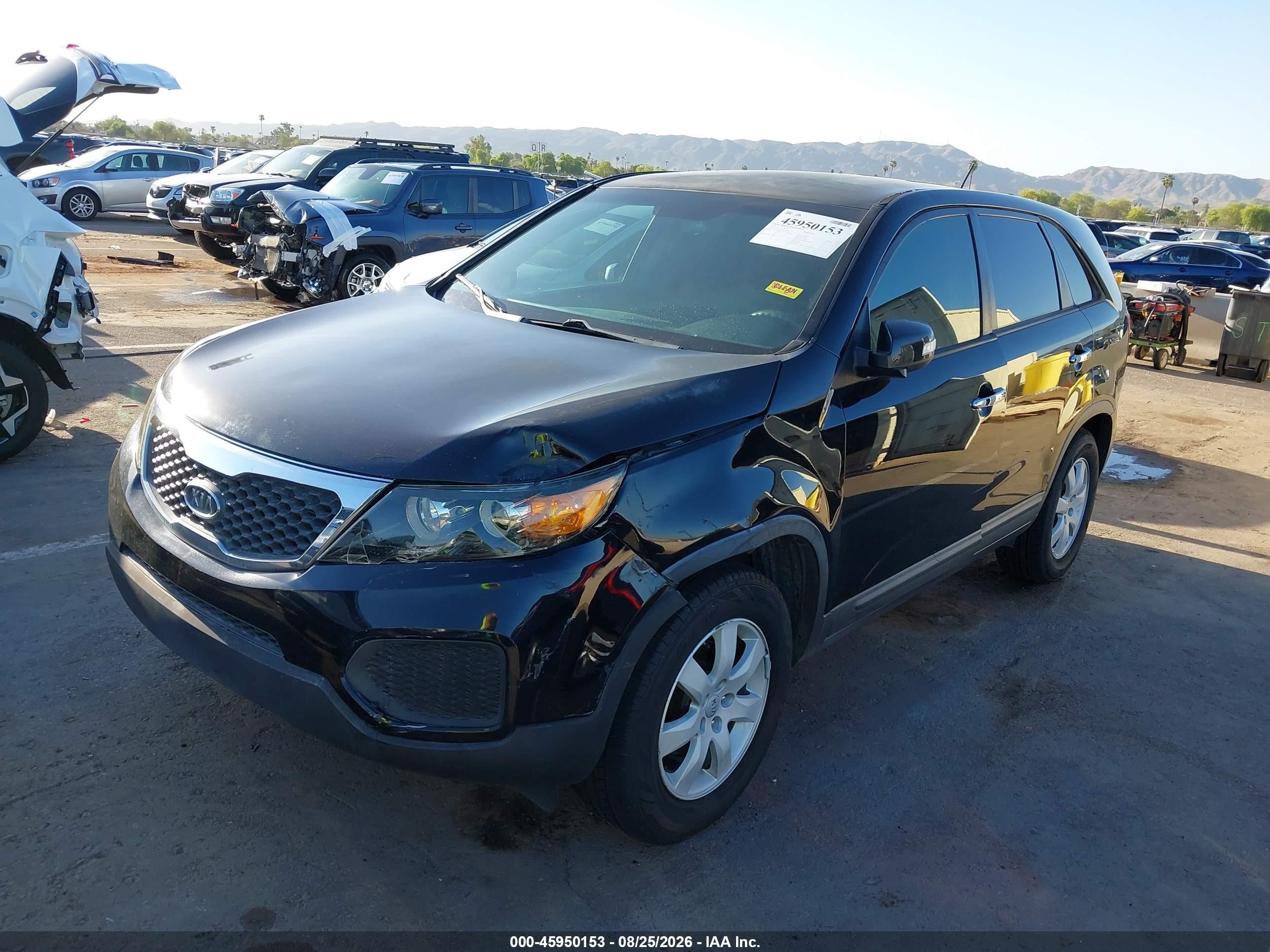 2012 Kia Sorento Lx Черный vin: 5XYKT3A19CG237965