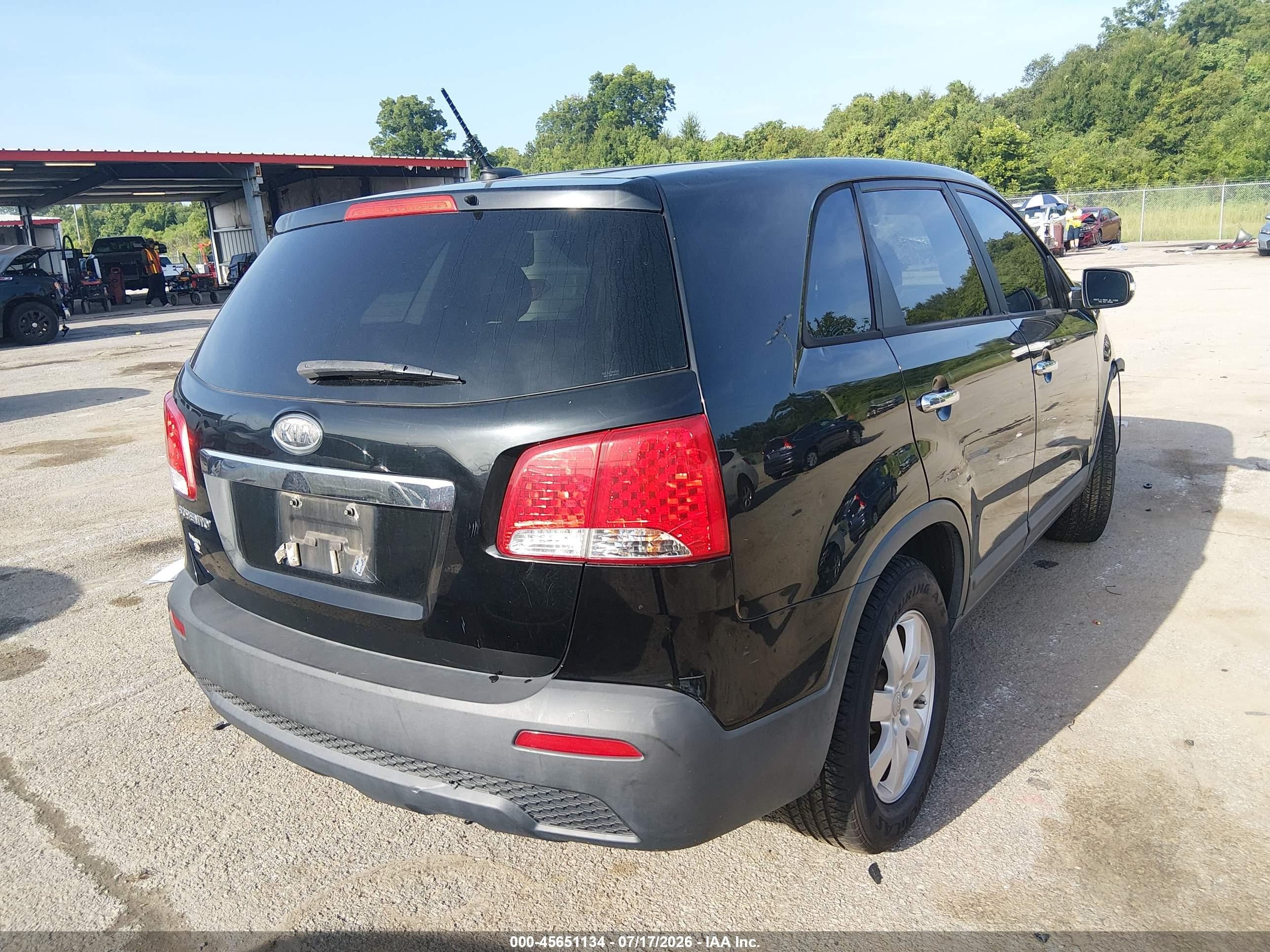 2012 Kia Sorento Lx Black vin: 5XYKT3A19CG284445