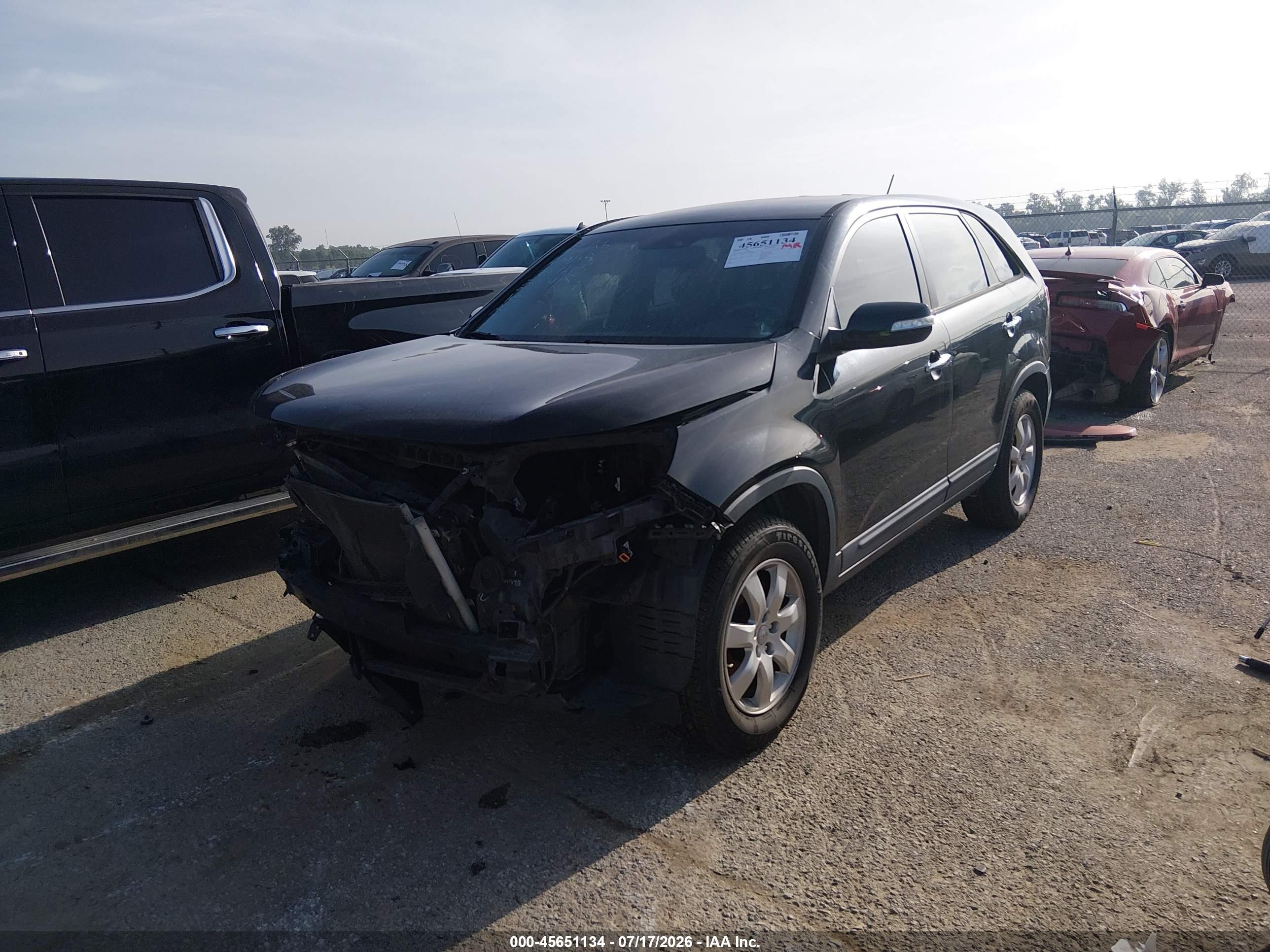 2012 Kia Sorento Lx Black vin: 5XYKT3A19CG284445