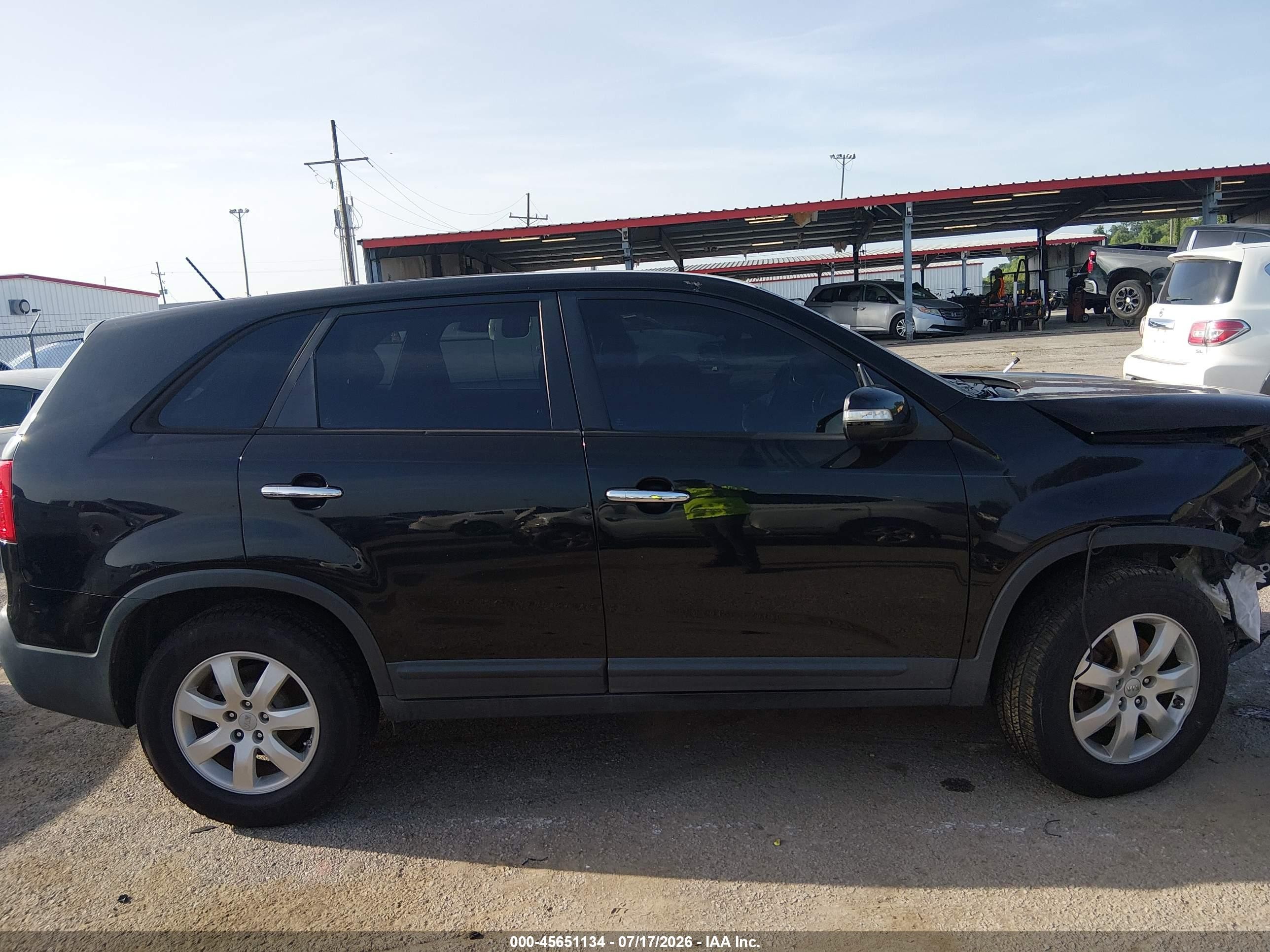 2012 Kia Sorento Lx Black vin: 5XYKT3A19CG284445