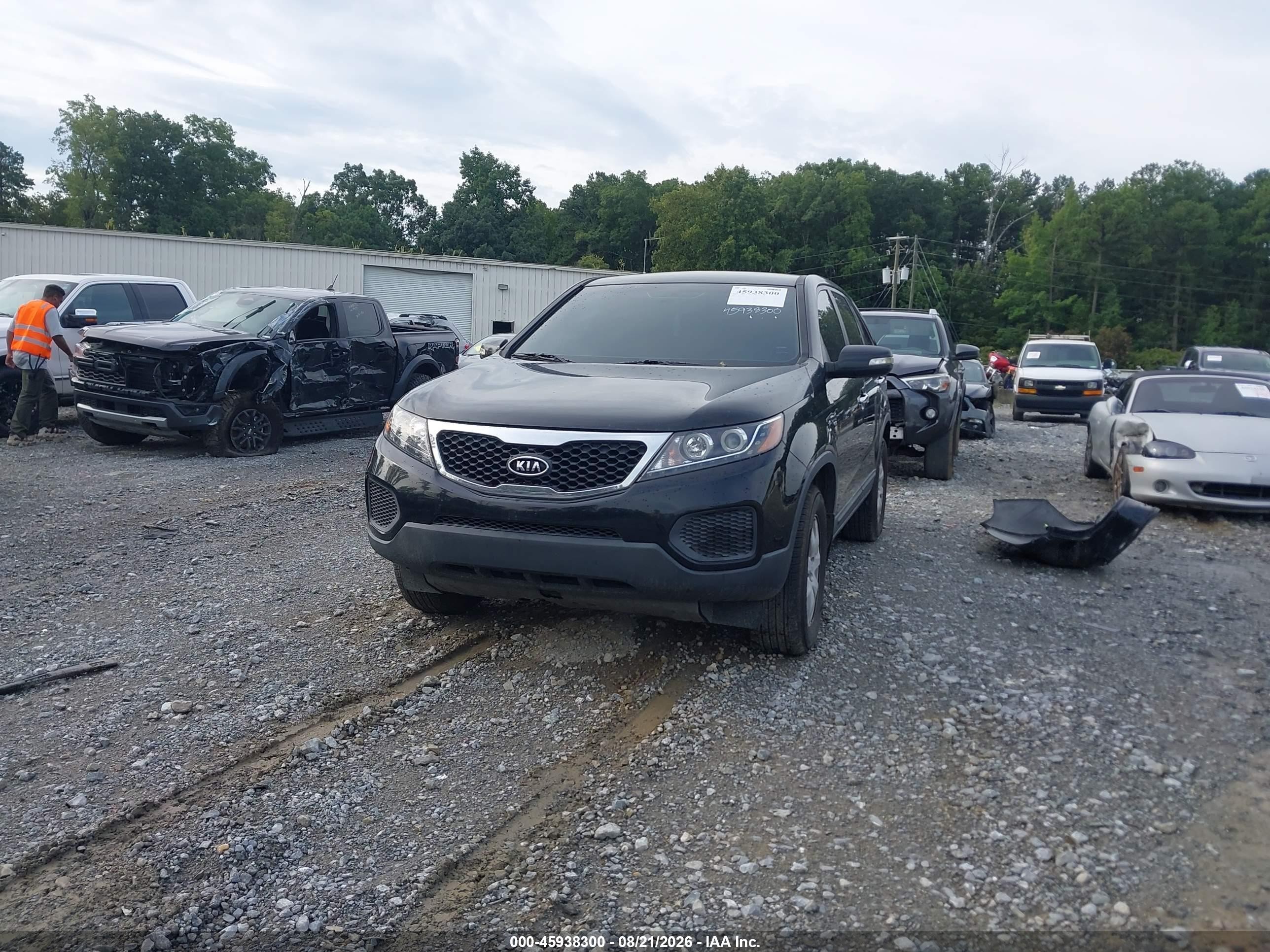 2013 Kia Sorento Lx Black vin: 5XYKT3A19DG322791