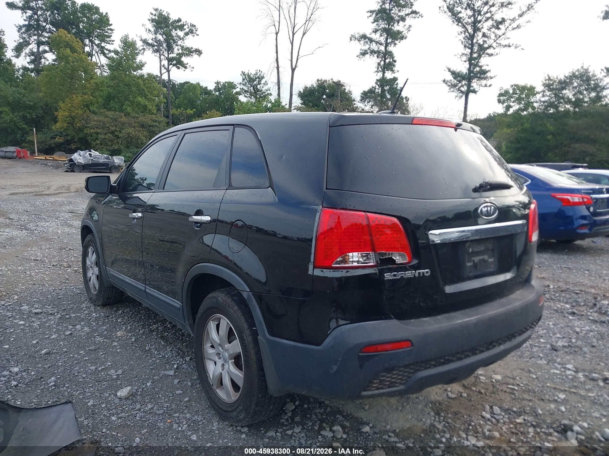 2013 Kia Sorento Lx Black vin: 5XYKT3A19DG322791