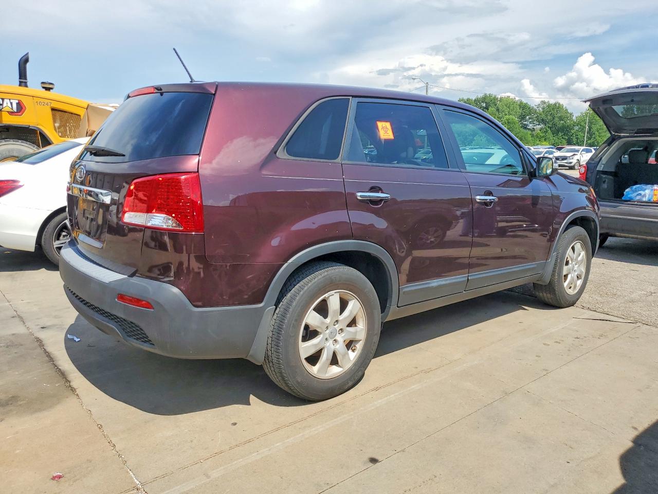 2013 Kia Sorento Lx Burgundy vin: 5XYKT3A19DG336707