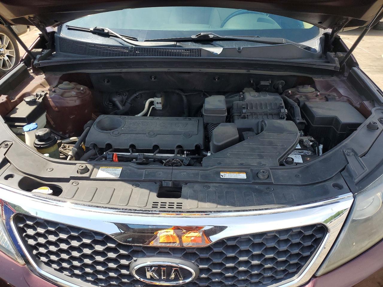 2013 Kia Sorento Lx Burgundy vin: 5XYKT3A19DG336707
