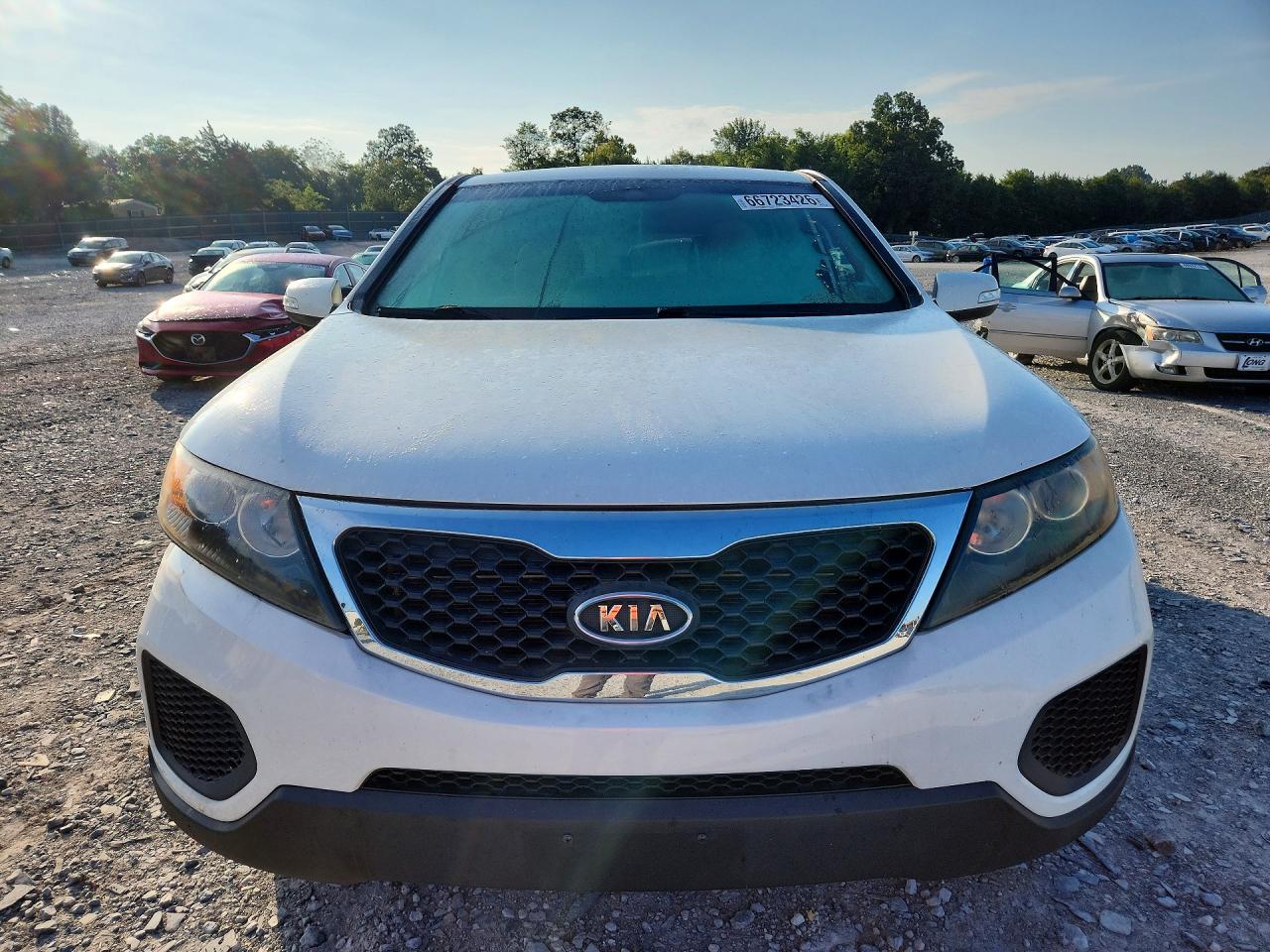 2012 Kia Sorento Lx White vin: 5XYKT3A1XCG222410