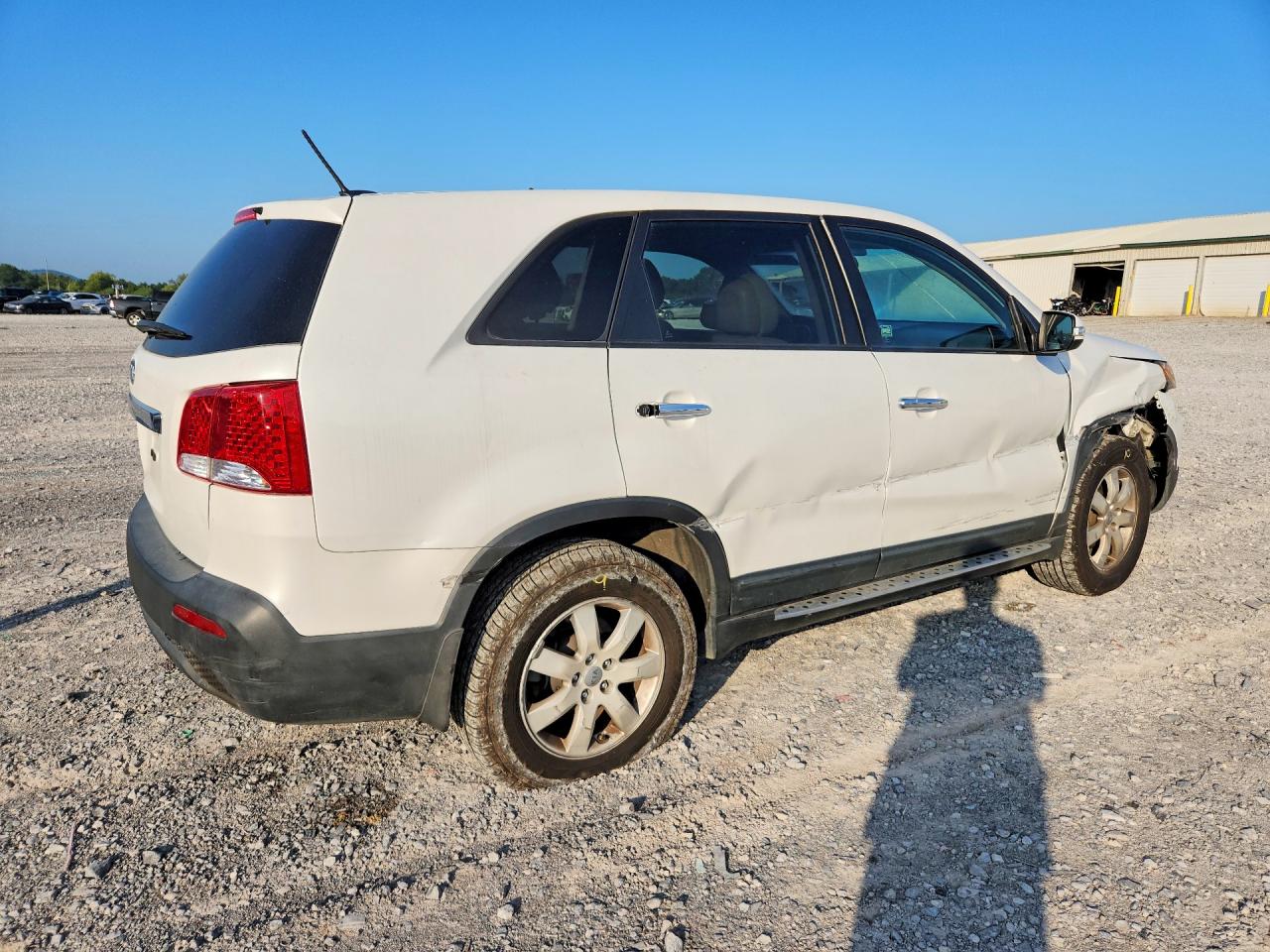 2012 Kia Sorento Lx White vin: 5XYKT3A1XCG222410