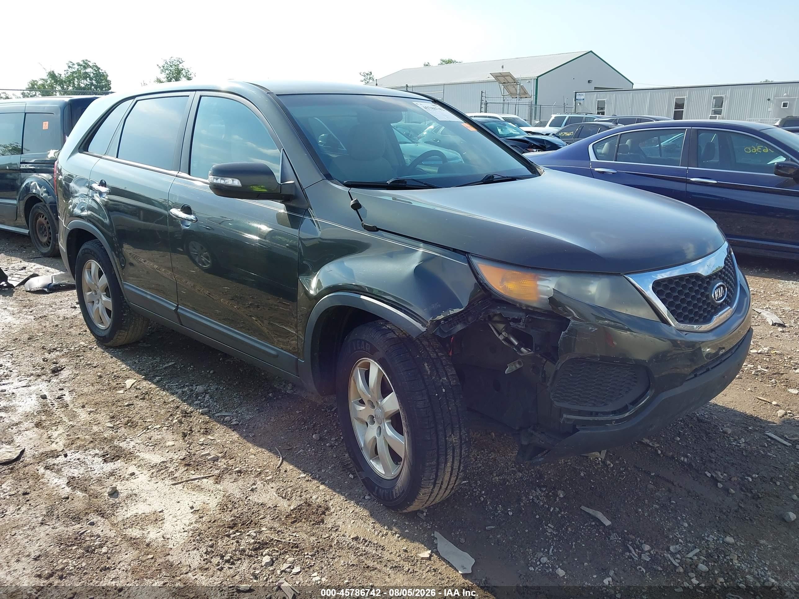 2012 Kia Sorento Lx Зеленый vin: 5XYKT3A1XCG296667