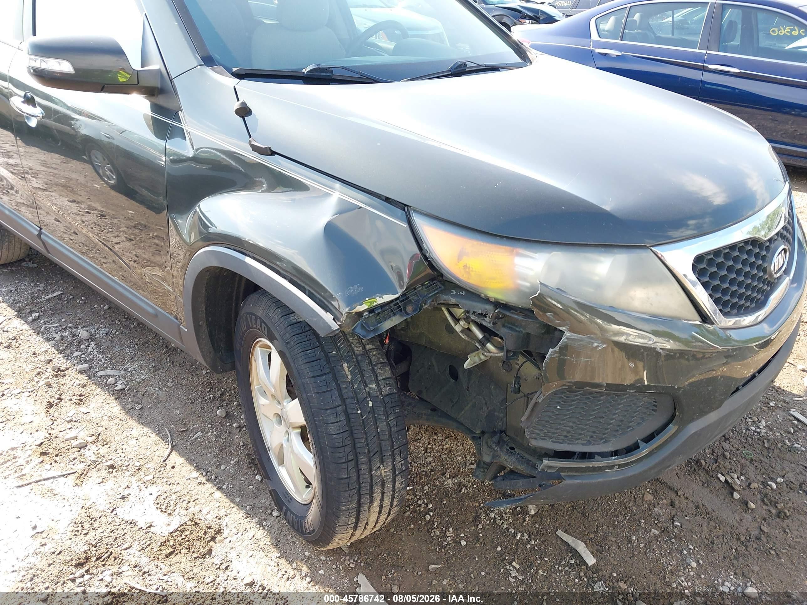 2012 Kia Sorento Lx Зеленый vin: 5XYKT3A1XCG296667
