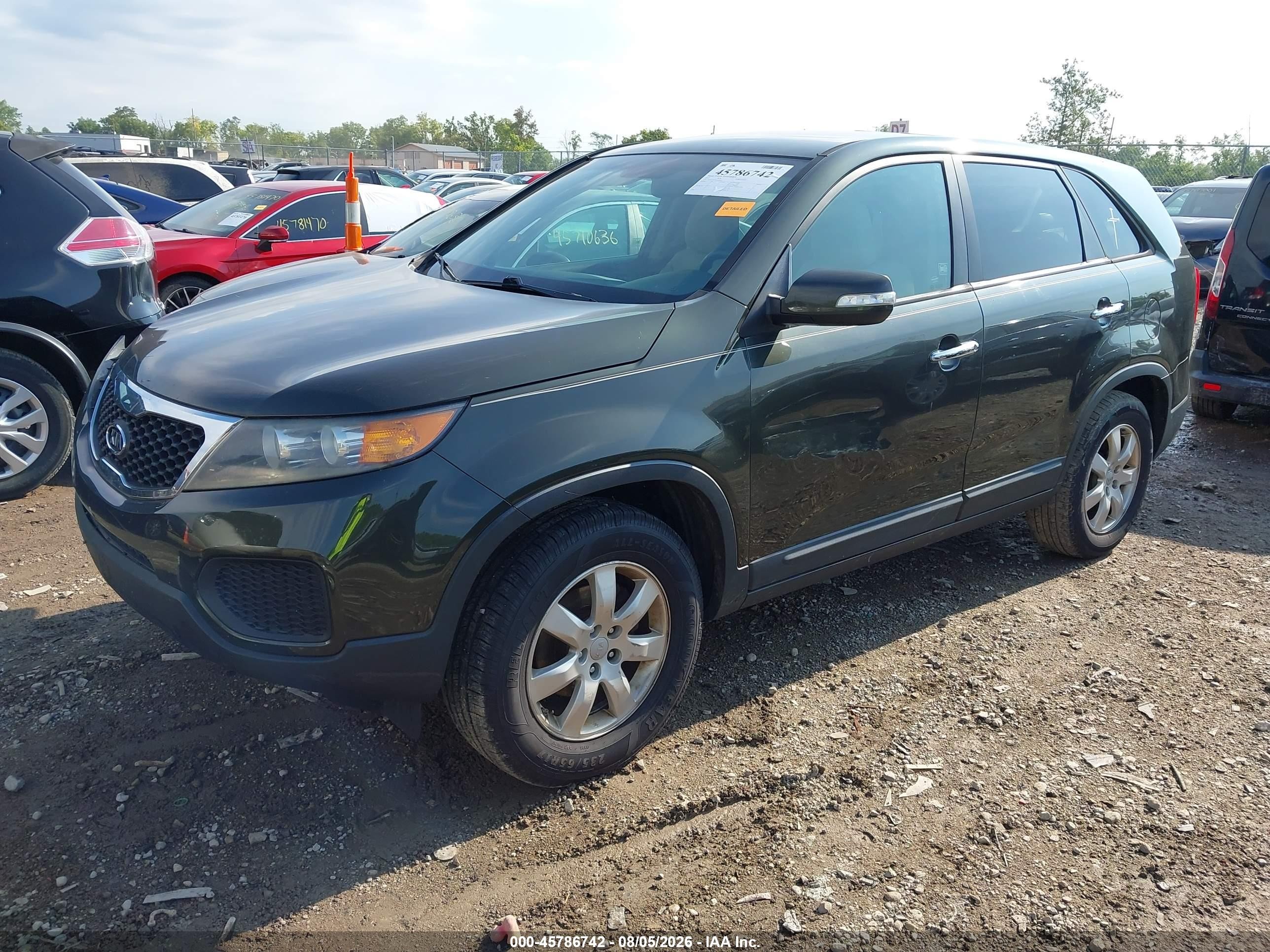 2012 Kia Sorento Lx Зеленый vin: 5XYKT3A1XCG296667