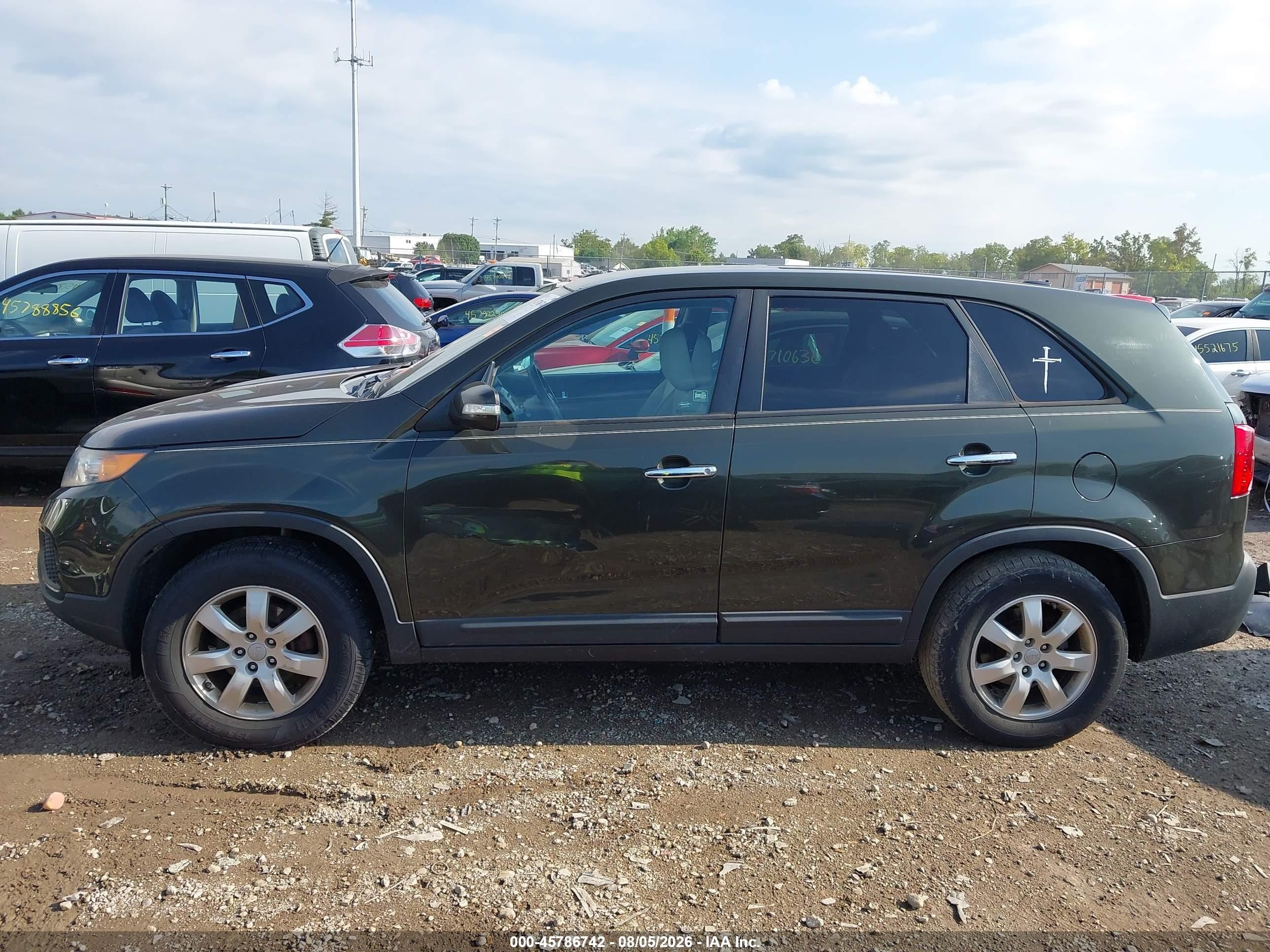 2012 Kia Sorento Lx Зеленый vin: 5XYKT3A1XCG296667