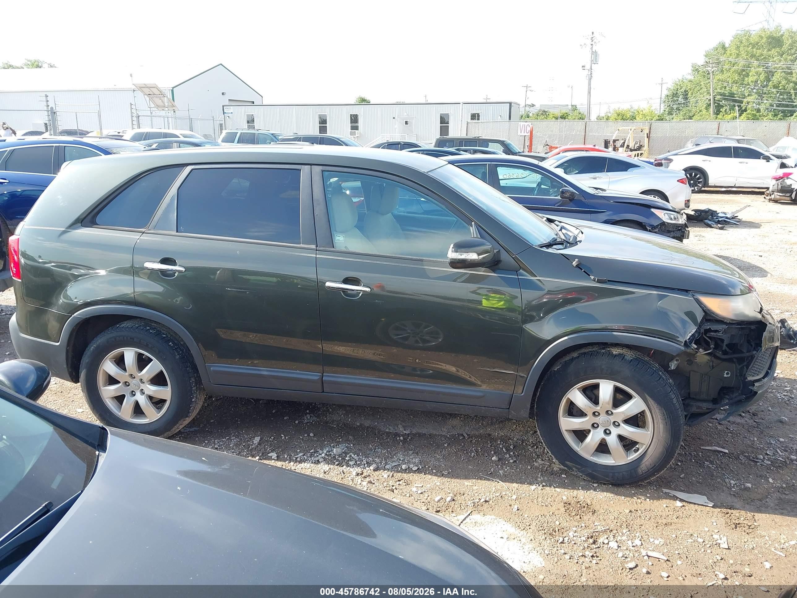 2012 Kia Sorento Lx Зеленый vin: 5XYKT3A1XCG296667