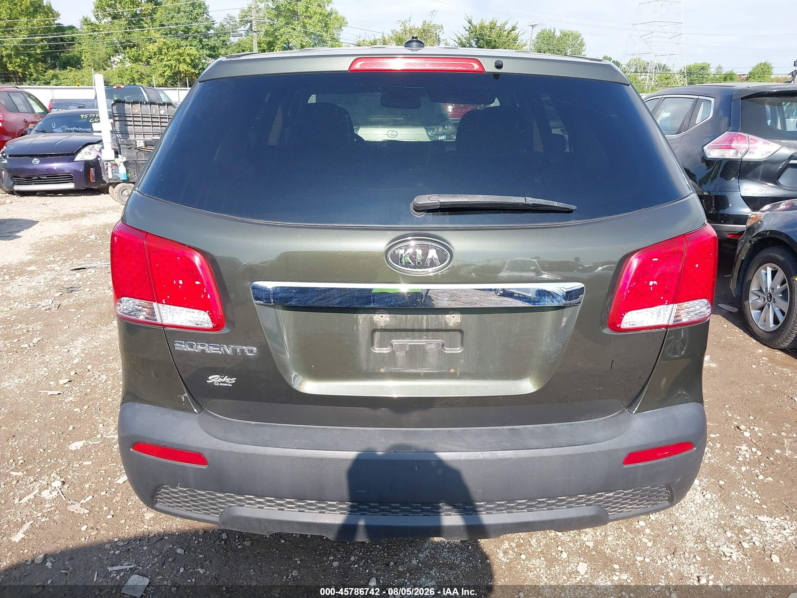 2012 Kia Sorento Lx Зеленый vin: 5XYKT3A1XCG296667