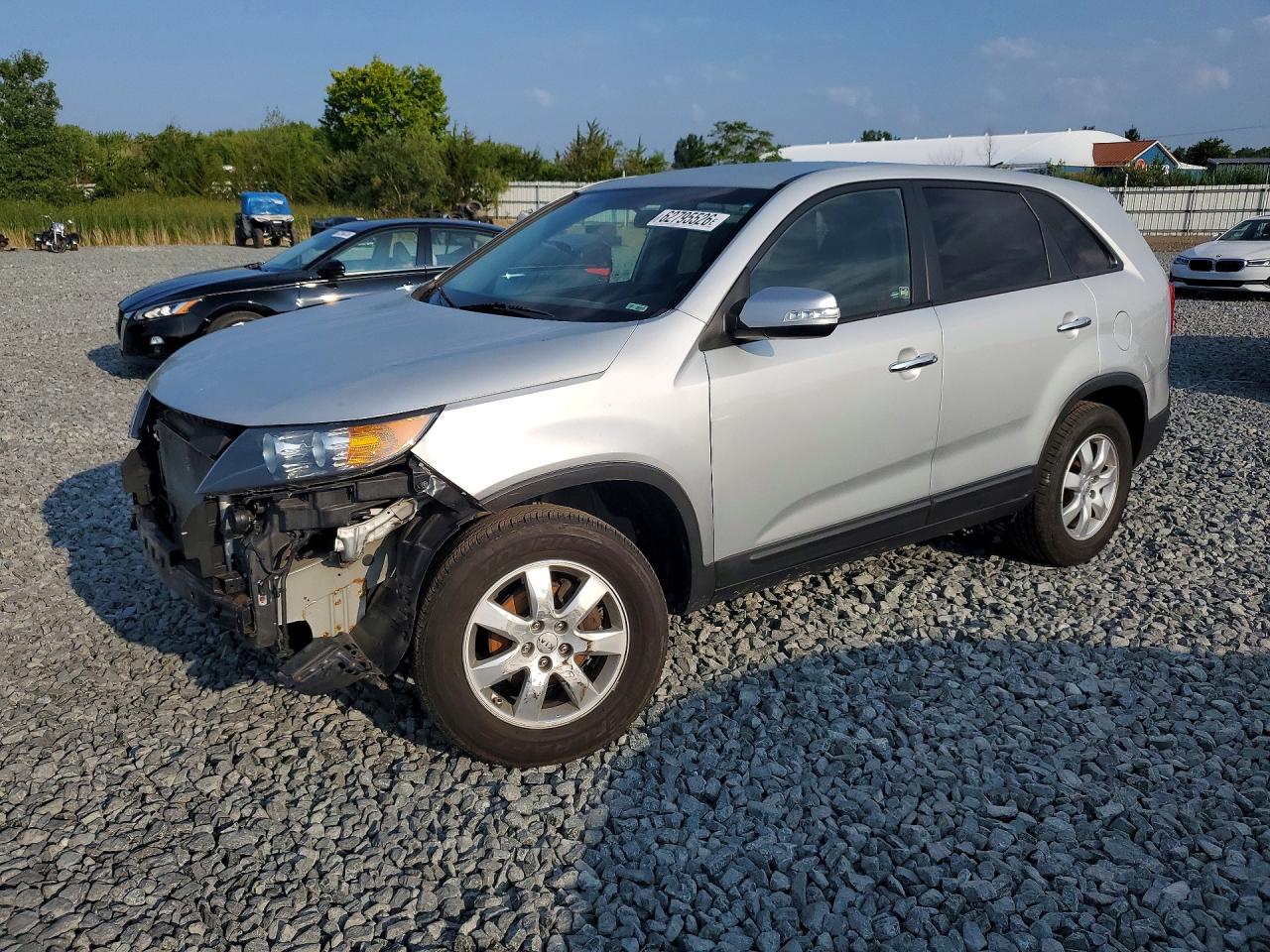 2013 Kia Sorento Lx Silver vin: 5XYKT3A1XDG359512