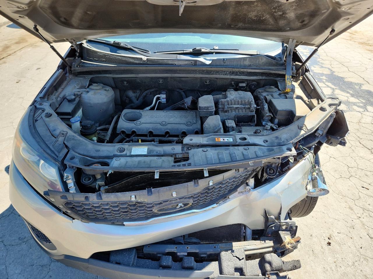 2013 Kia Sorento Lx Gray vin: 5XYKT3A1XDG378626