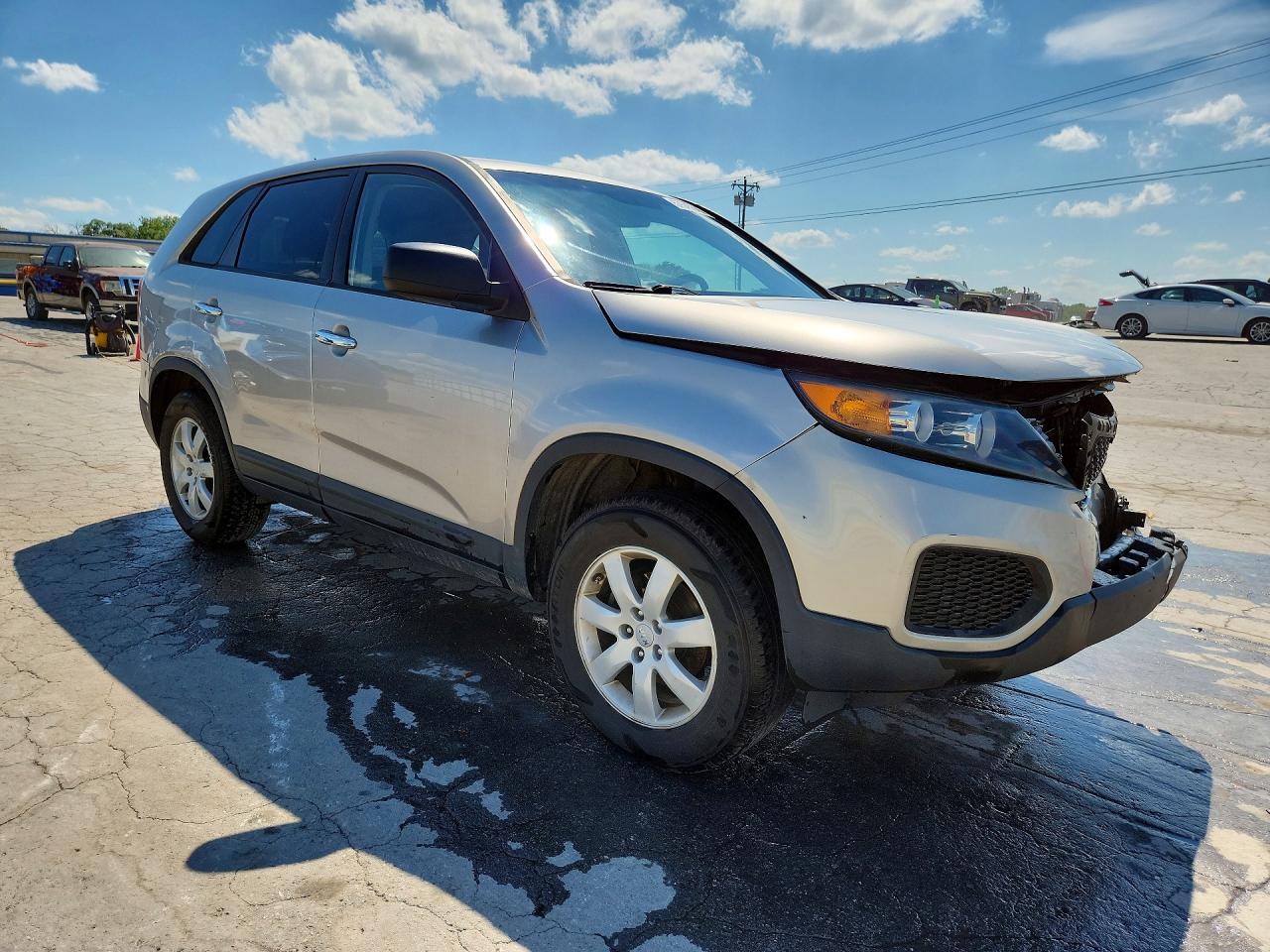 2013 Kia Sorento Lx Gray vin: 5XYKT3A1XDG378626
