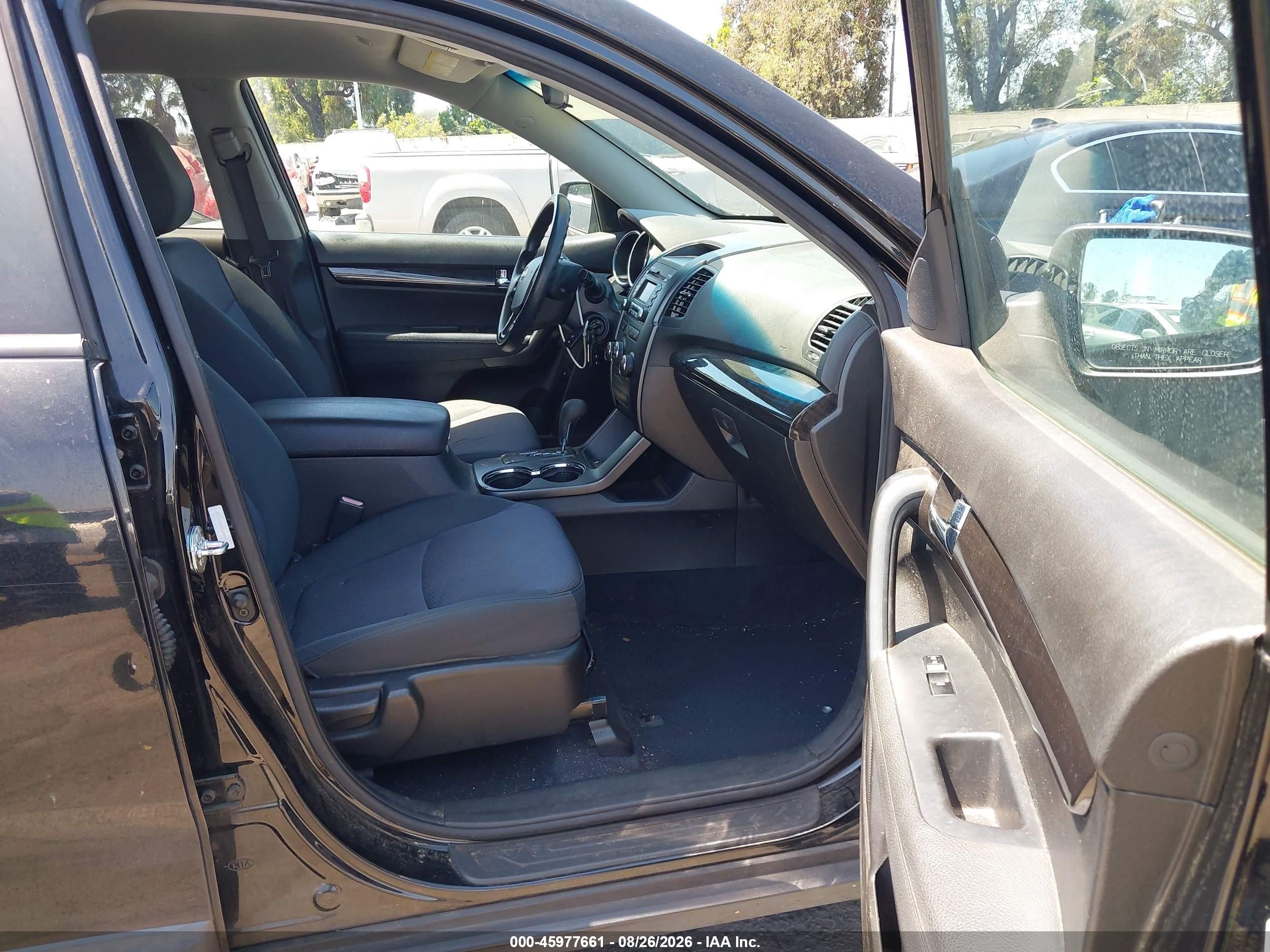 2012 Kia Sorento Lx V6 Black vin: 5XYKT3A22CG286191