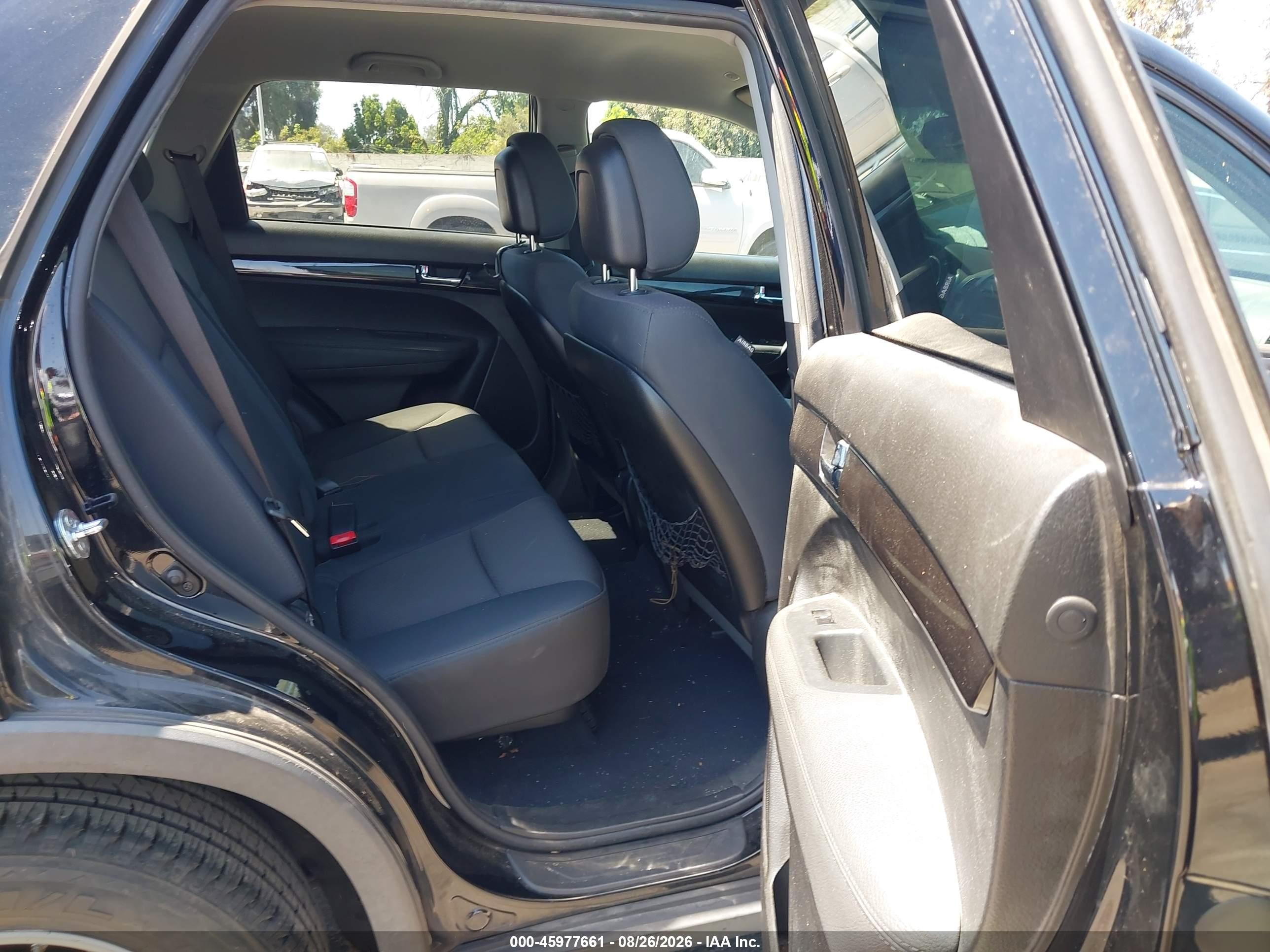 2012 Kia Sorento Lx V6 Black vin: 5XYKT3A22CG286191