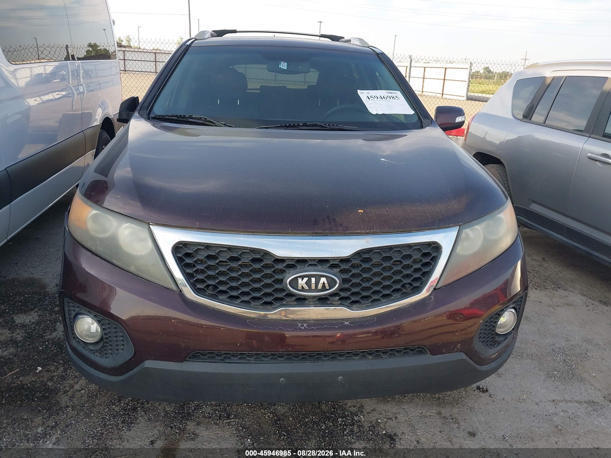 2012 Kia Sorento Lx Purple vin: 5XYKT3A60CG223223