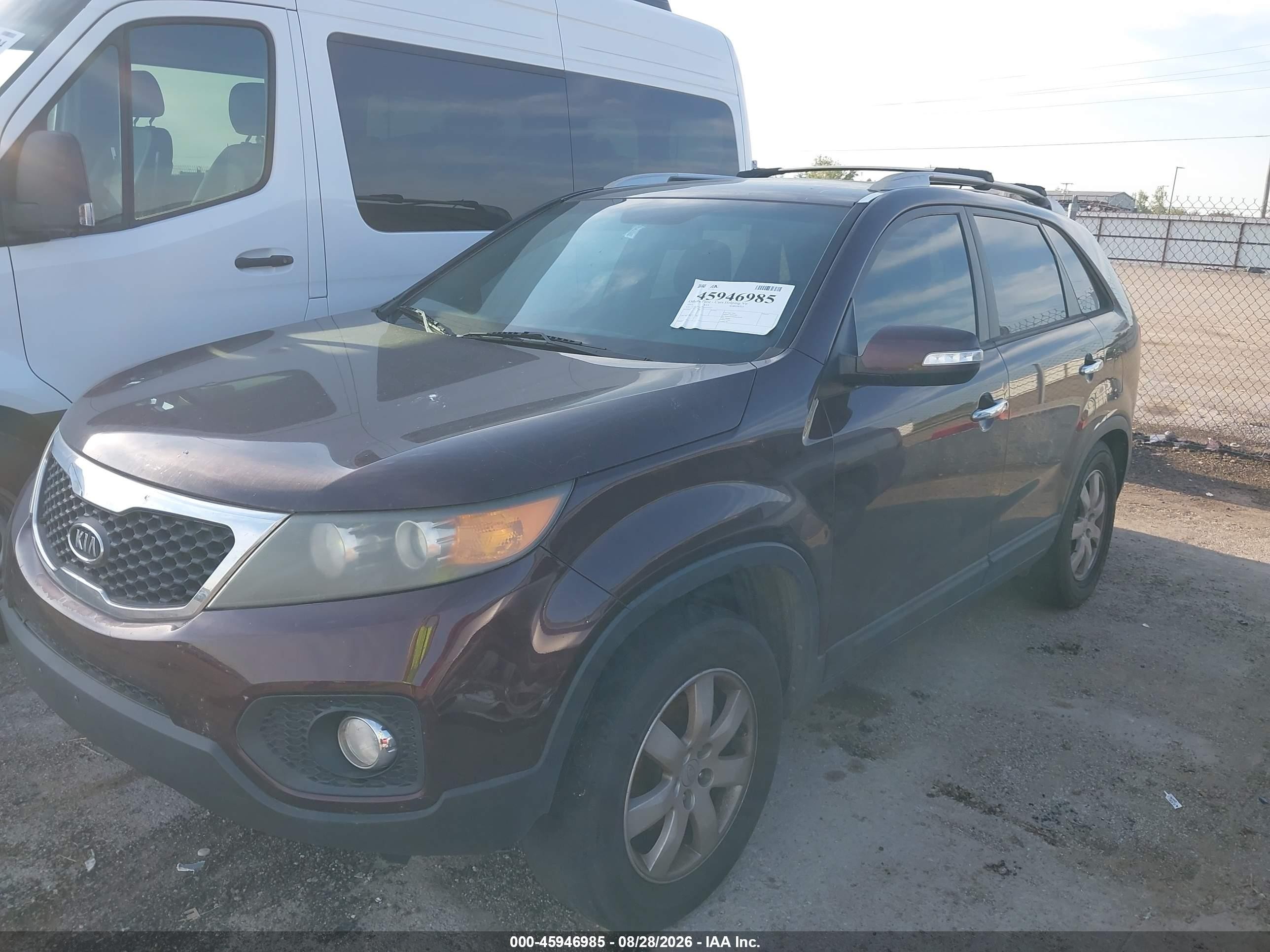 2012 Kia Sorento Lx Purple vin: 5XYKT3A60CG223223