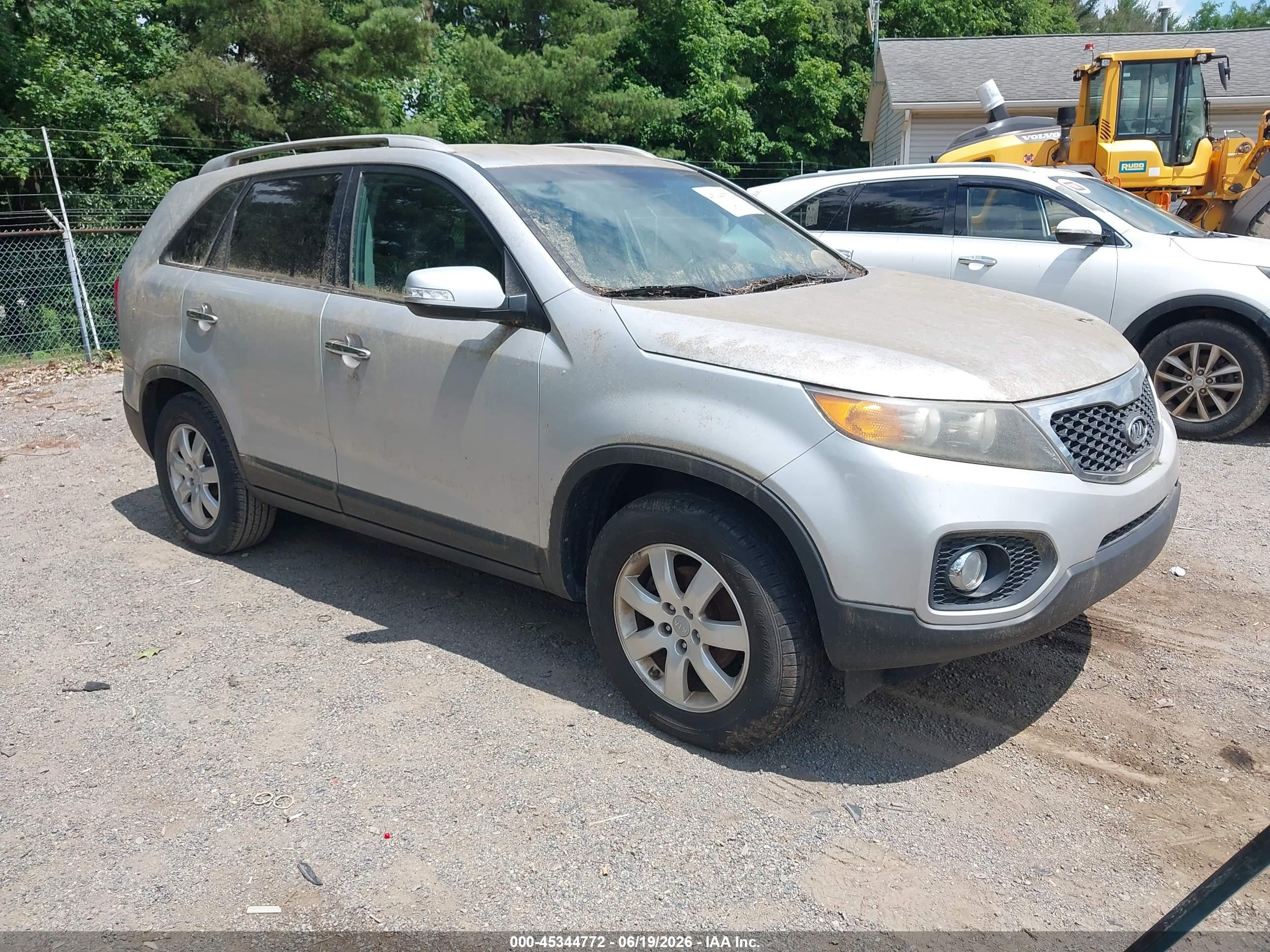 2012 Kia Sorento Lx Silver vin: 5XYKT3A60CG224856