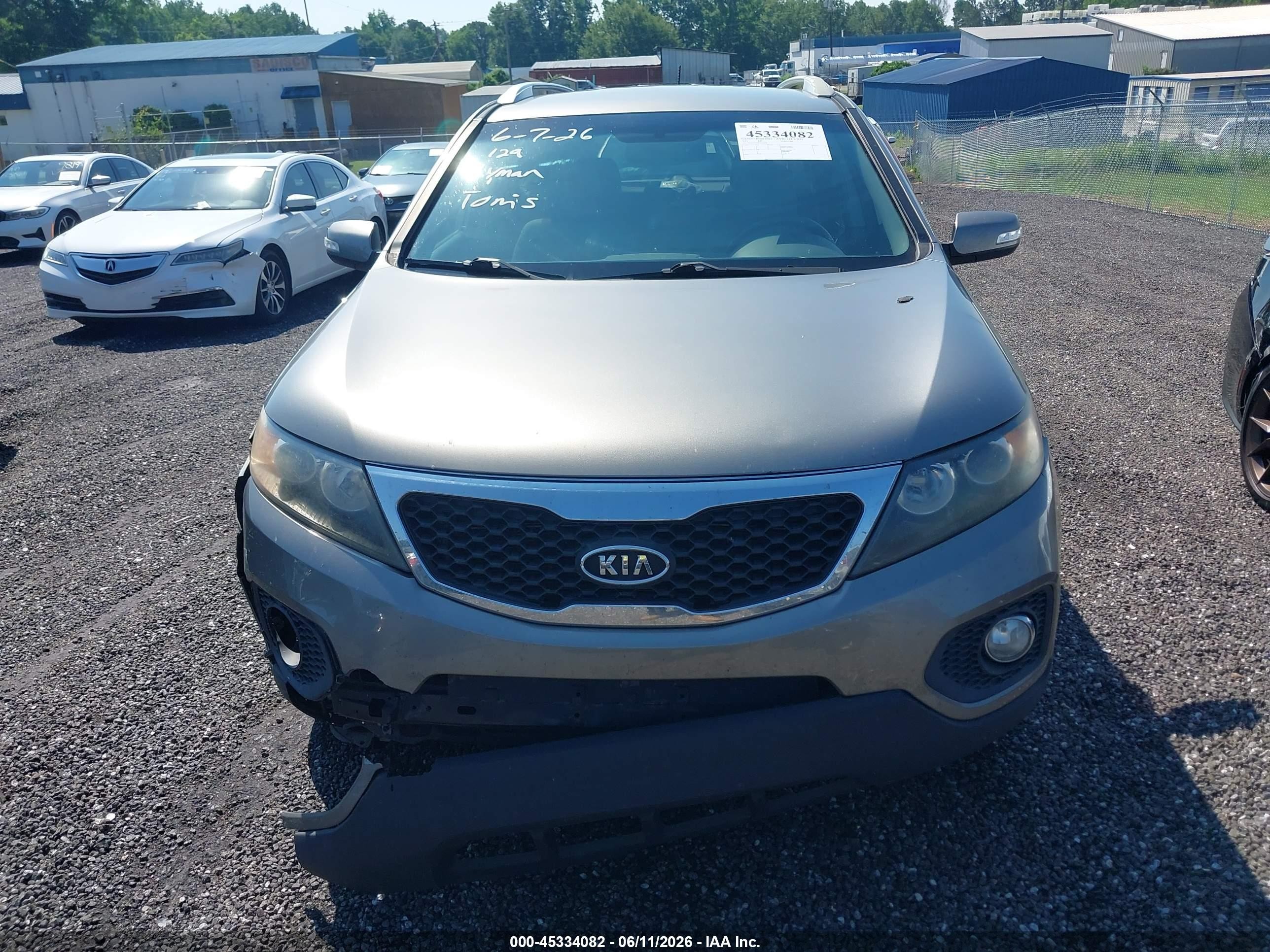 2012 Kia Sorento Lx Gray vin: 5XYKT3A60CG254438