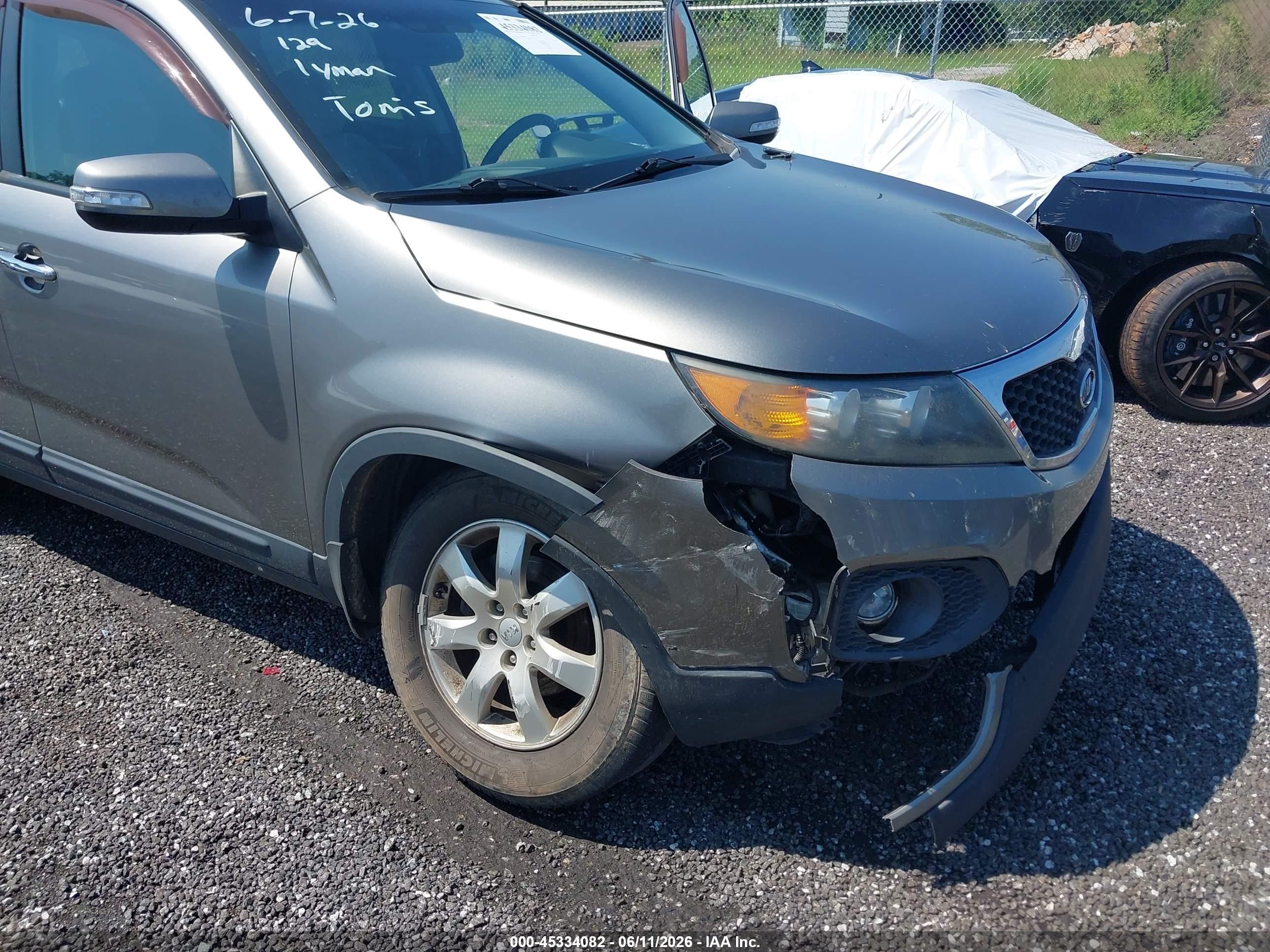 2012 Kia Sorento Lx Gray vin: 5XYKT3A60CG254438