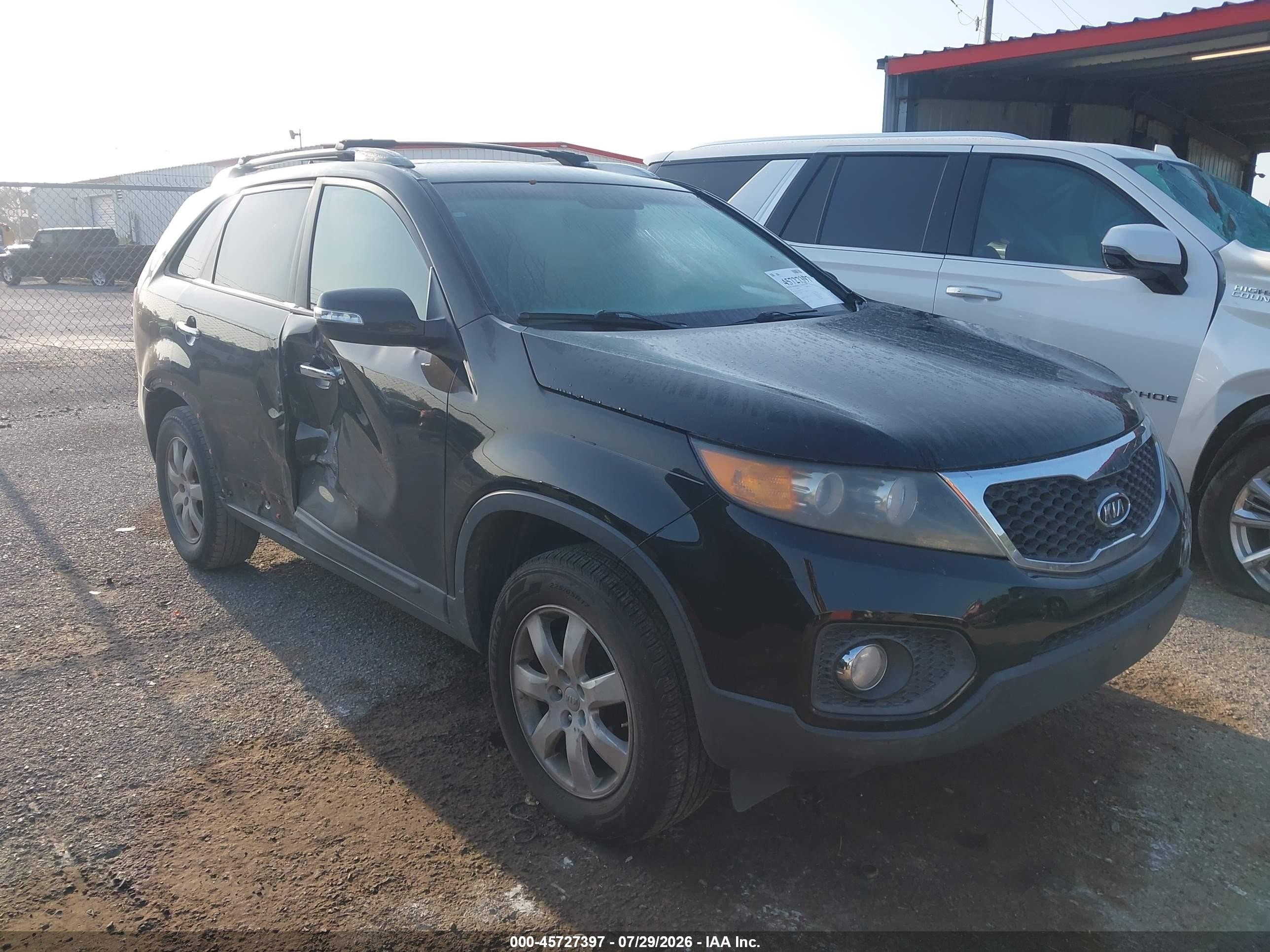2012 Kia Sorento Lx Black vin: 5XYKT3A60CG263883