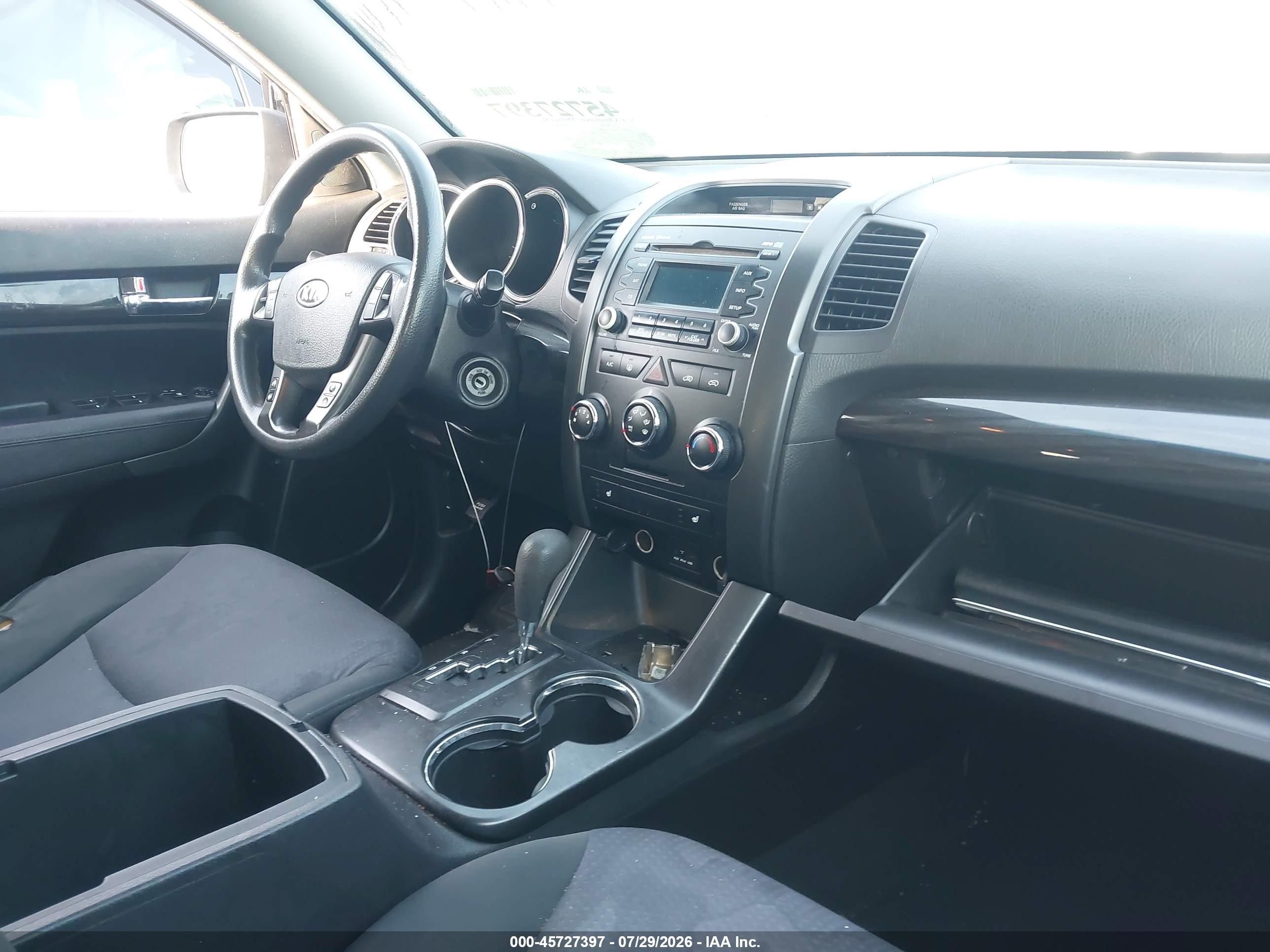 2012 Kia Sorento Lx Black vin: 5XYKT3A60CG263883