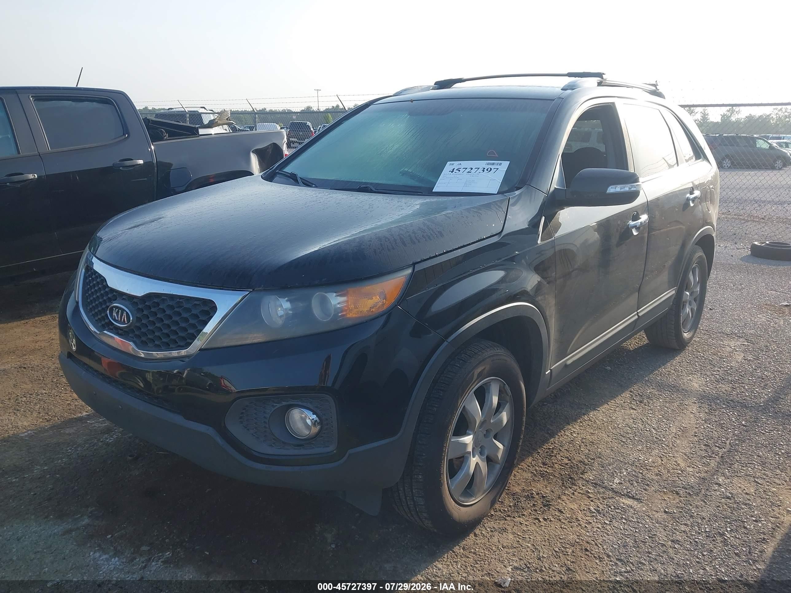 2012 Kia Sorento Lx Black vin: 5XYKT3A60CG263883