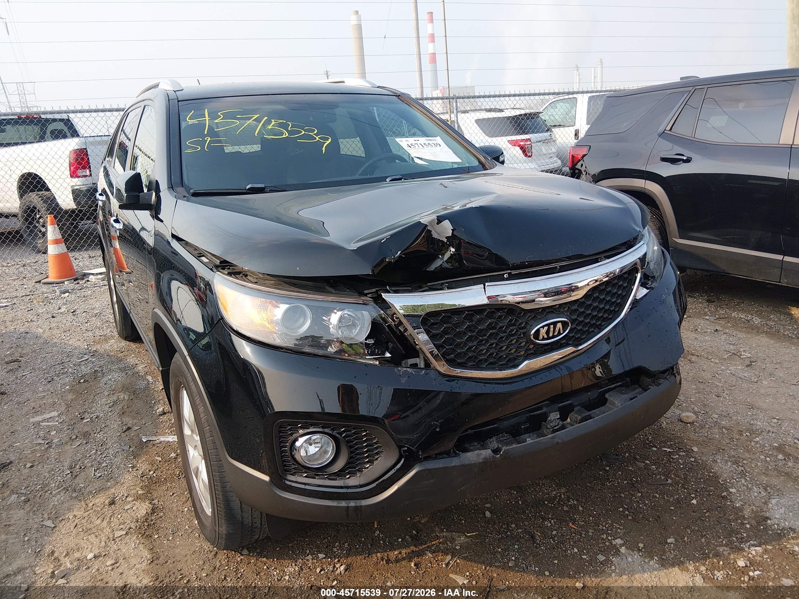 2012 Kia Sorento Lx Черный vin: 5XYKT3A60CG303475