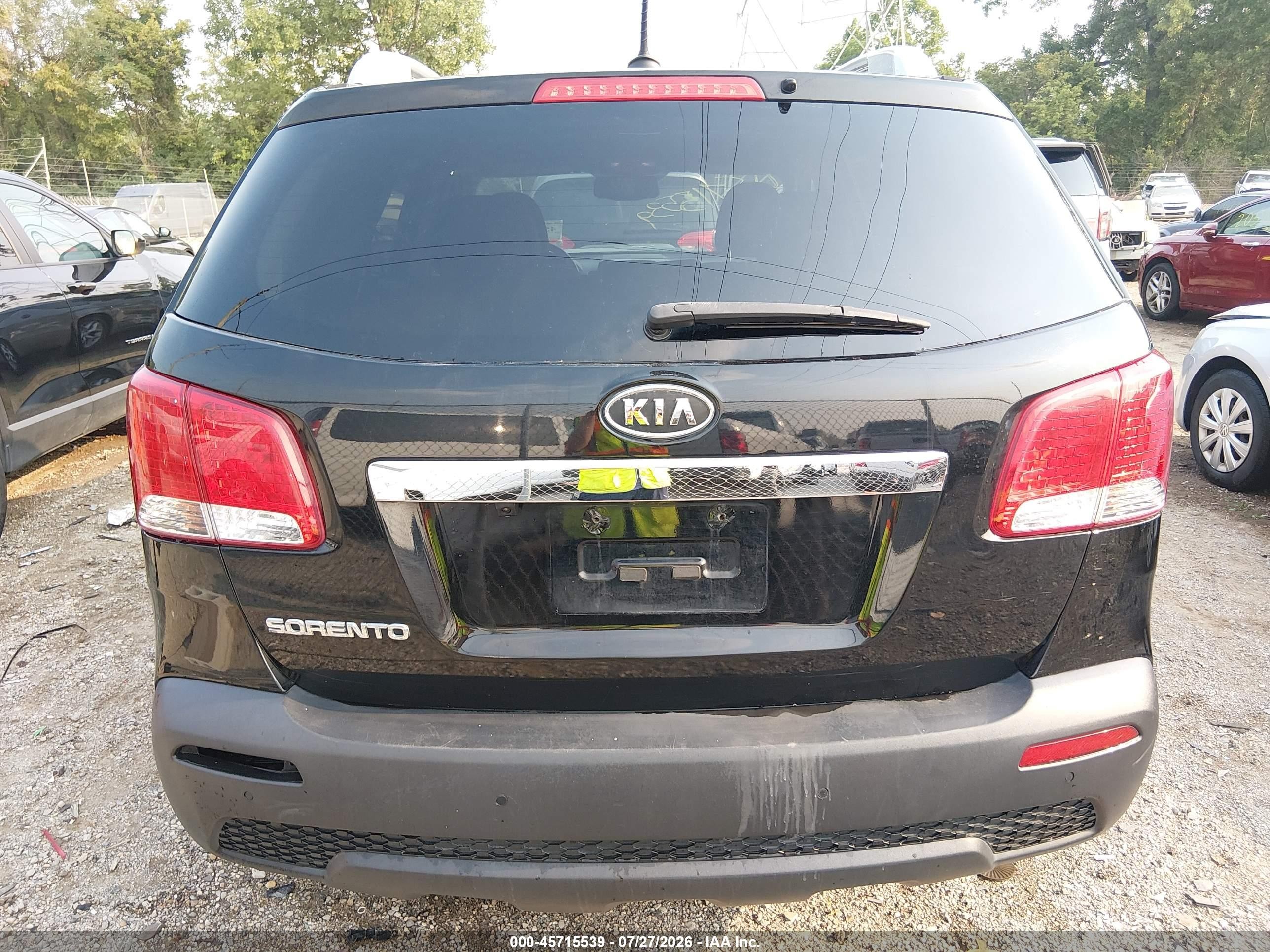 2012 Kia Sorento Lx Черный vin: 5XYKT3A60CG303475
