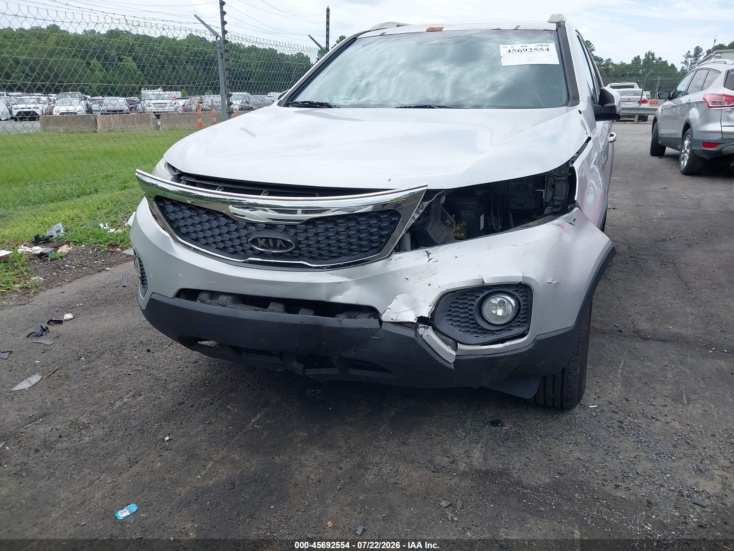 2013 Kia Sorento Lx Silver vin: 5XYKT3A60DG328958