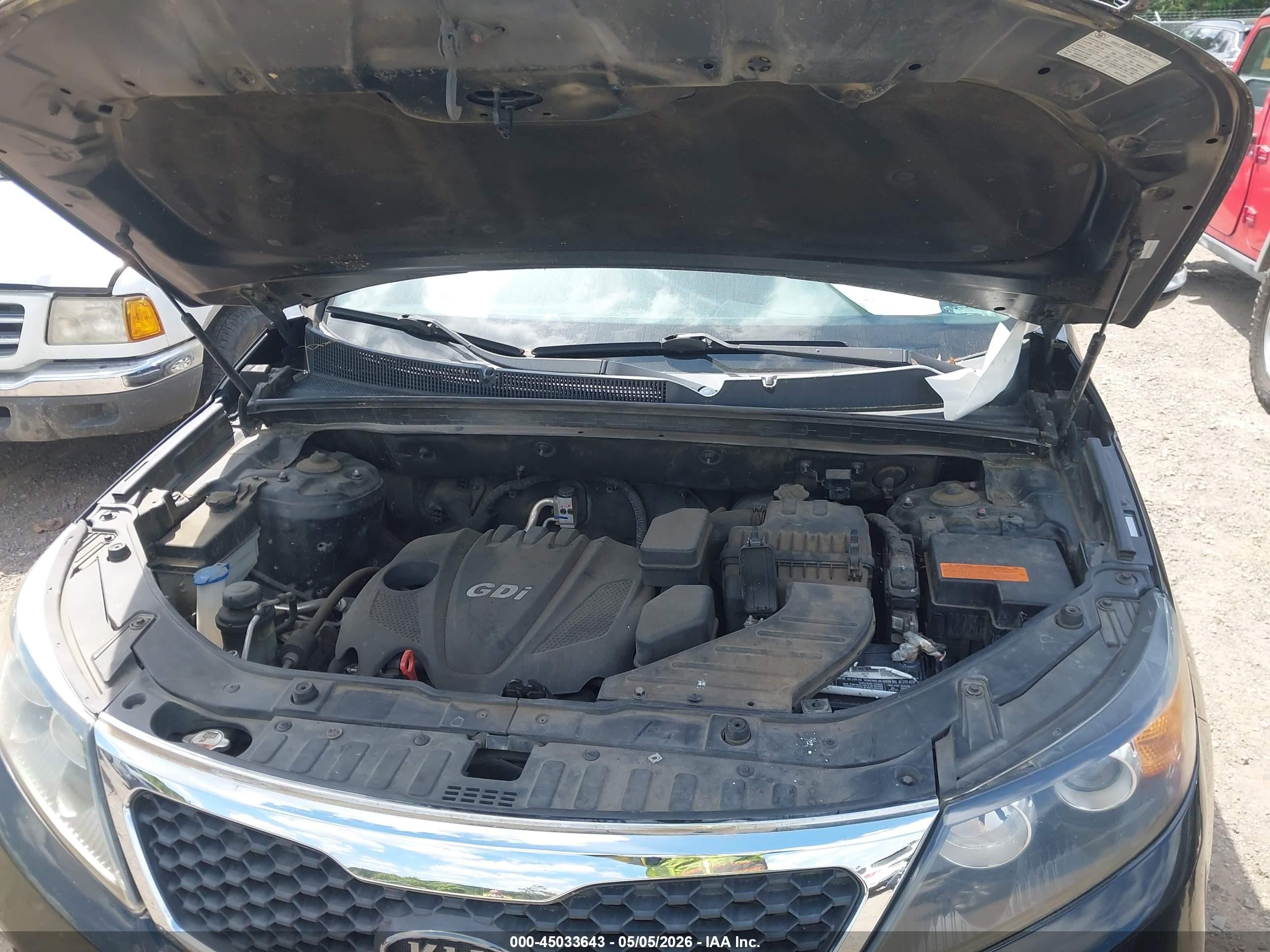 2013 Kia Sorento Lx Black vin: 5XYKT3A60DG404730