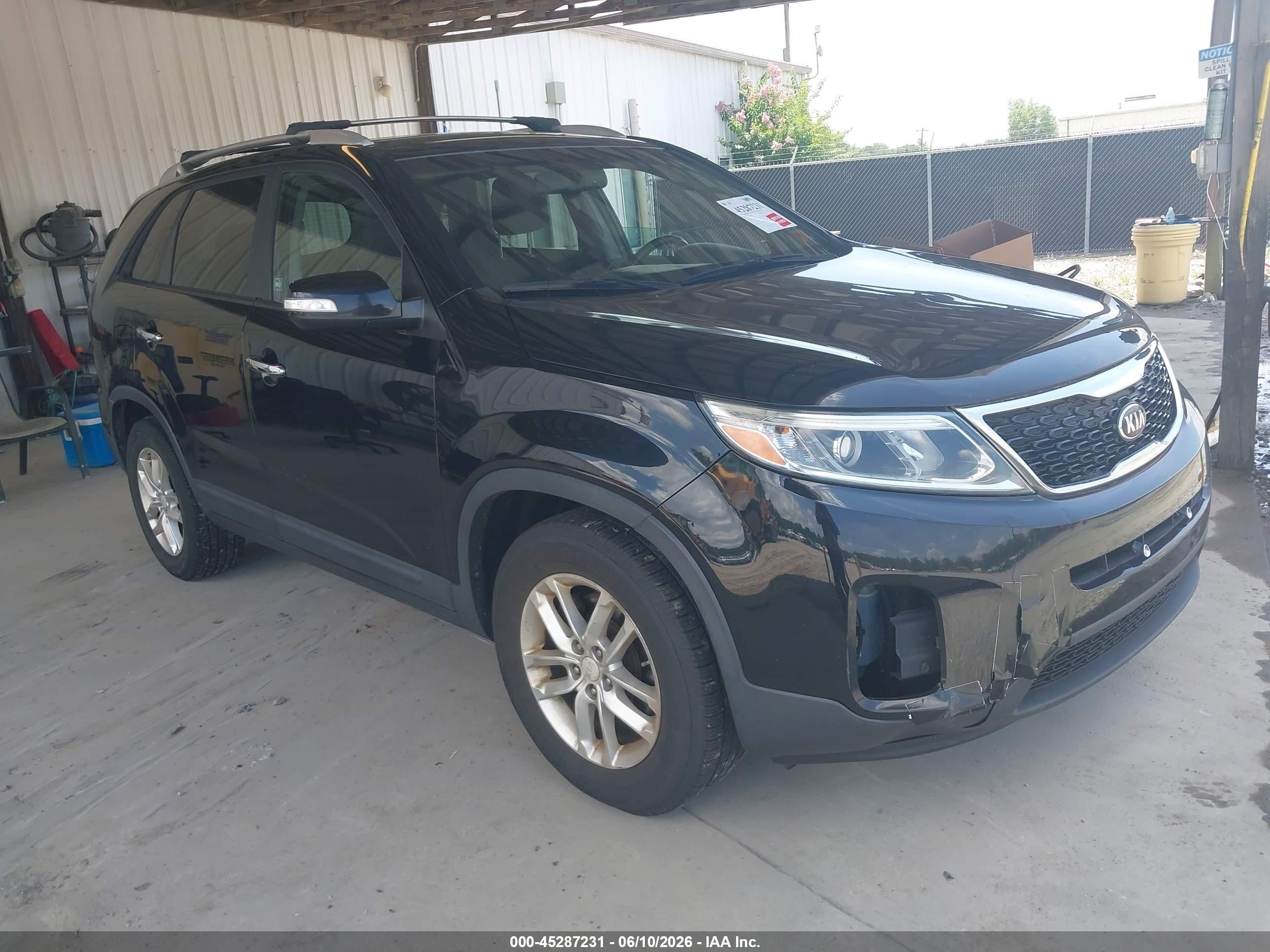 2014 Kia Sorento Lx Black vin: 5XYKT3A60EG432058