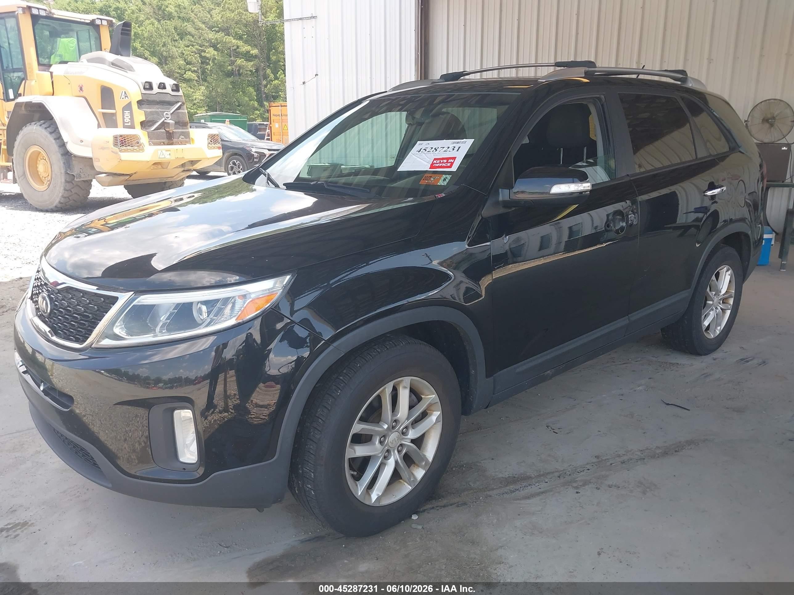 2014 Kia Sorento Lx Black vin: 5XYKT3A60EG432058