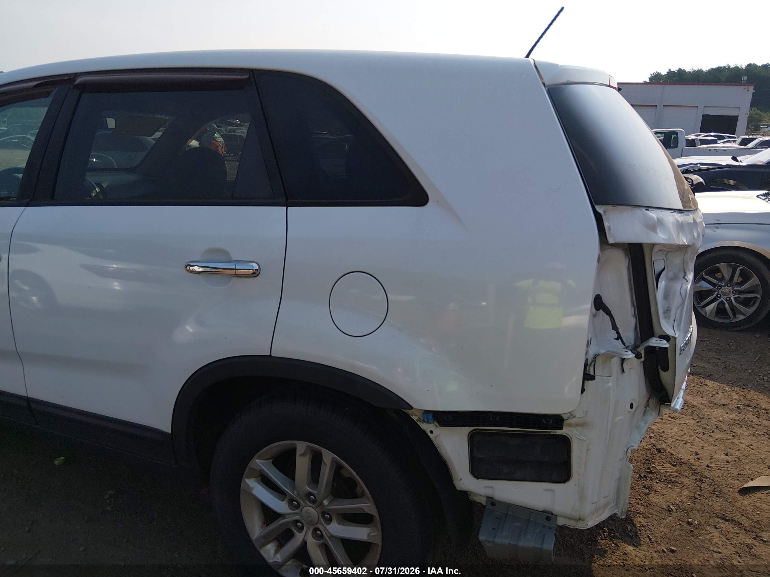 2014 Kia Sorento Lx White vin: 5XYKT3A60EG461253
