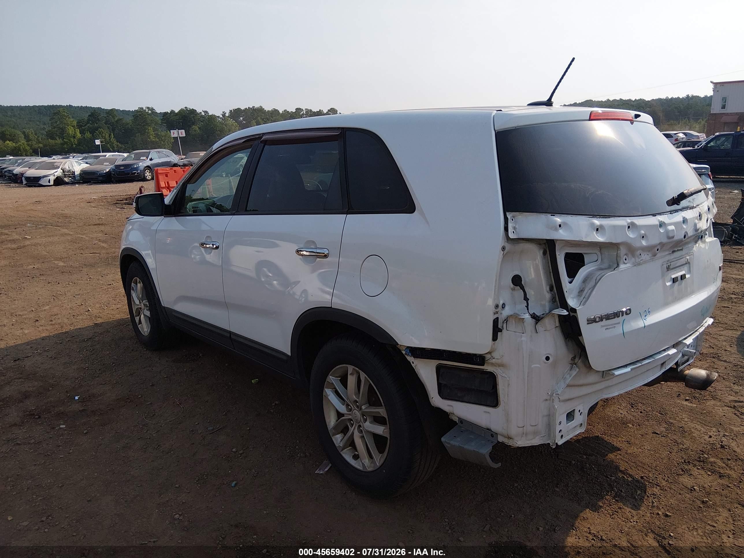 2014 Kia Sorento Lx White vin: 5XYKT3A60EG461253
