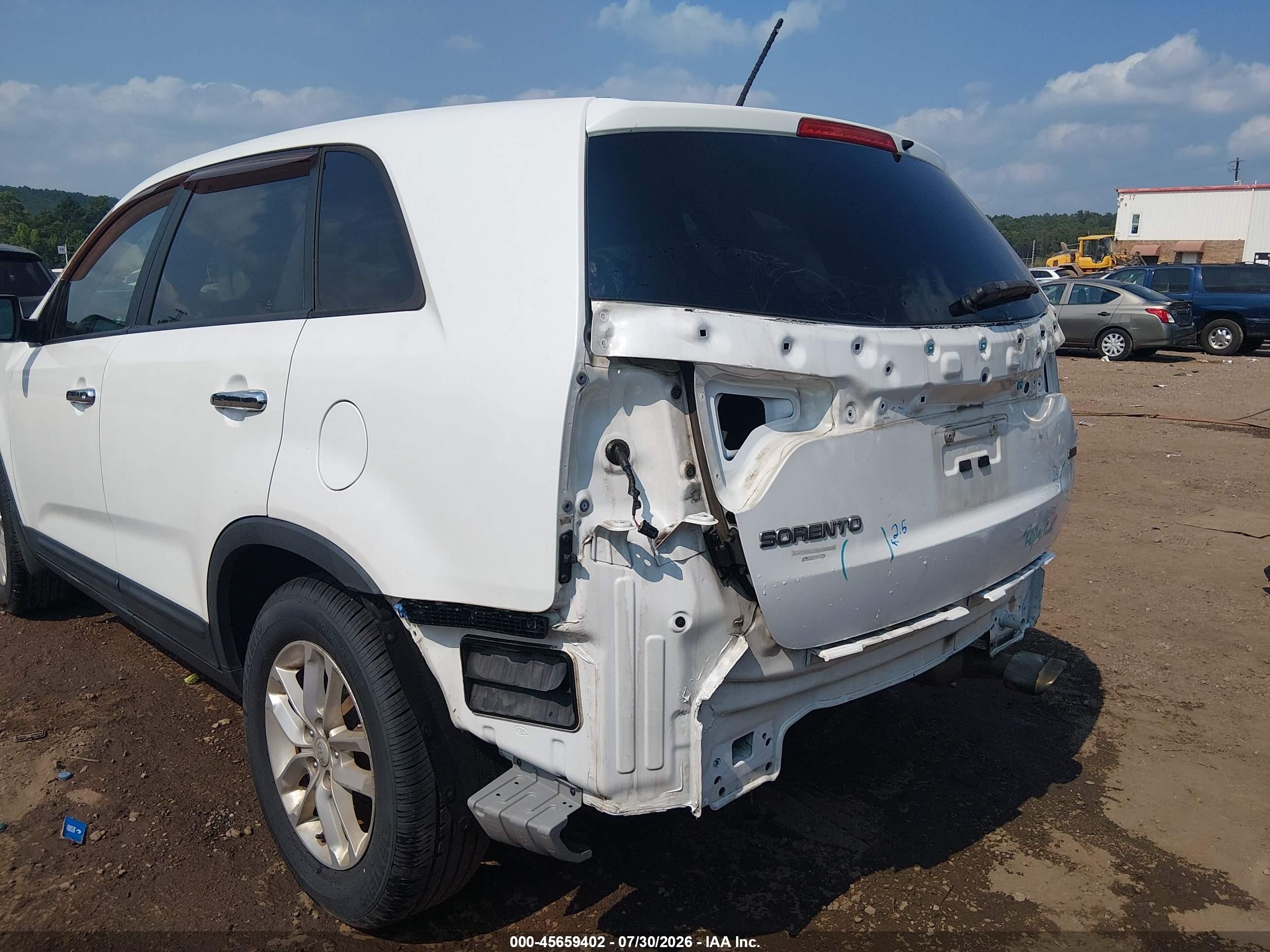 2014 Kia Sorento Lx White vin: 5XYKT3A60EG461253