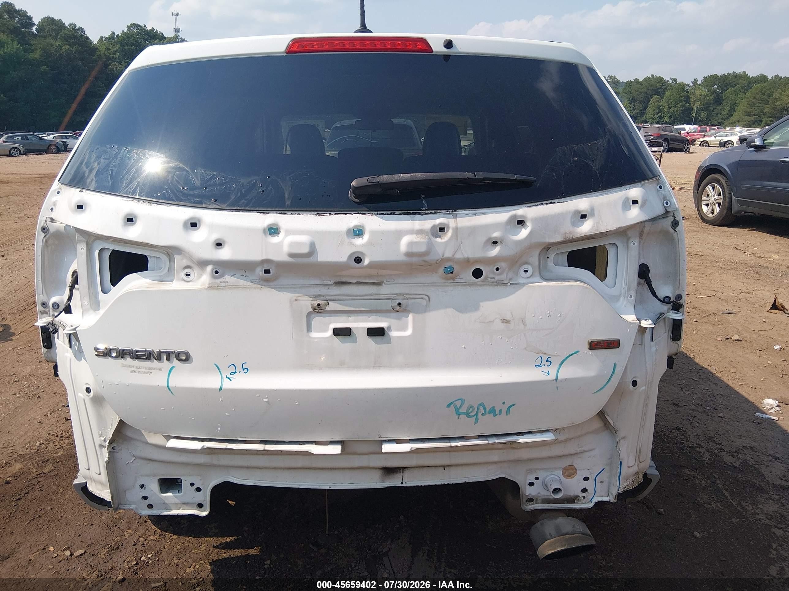 2014 Kia Sorento Lx White vin: 5XYKT3A60EG461253