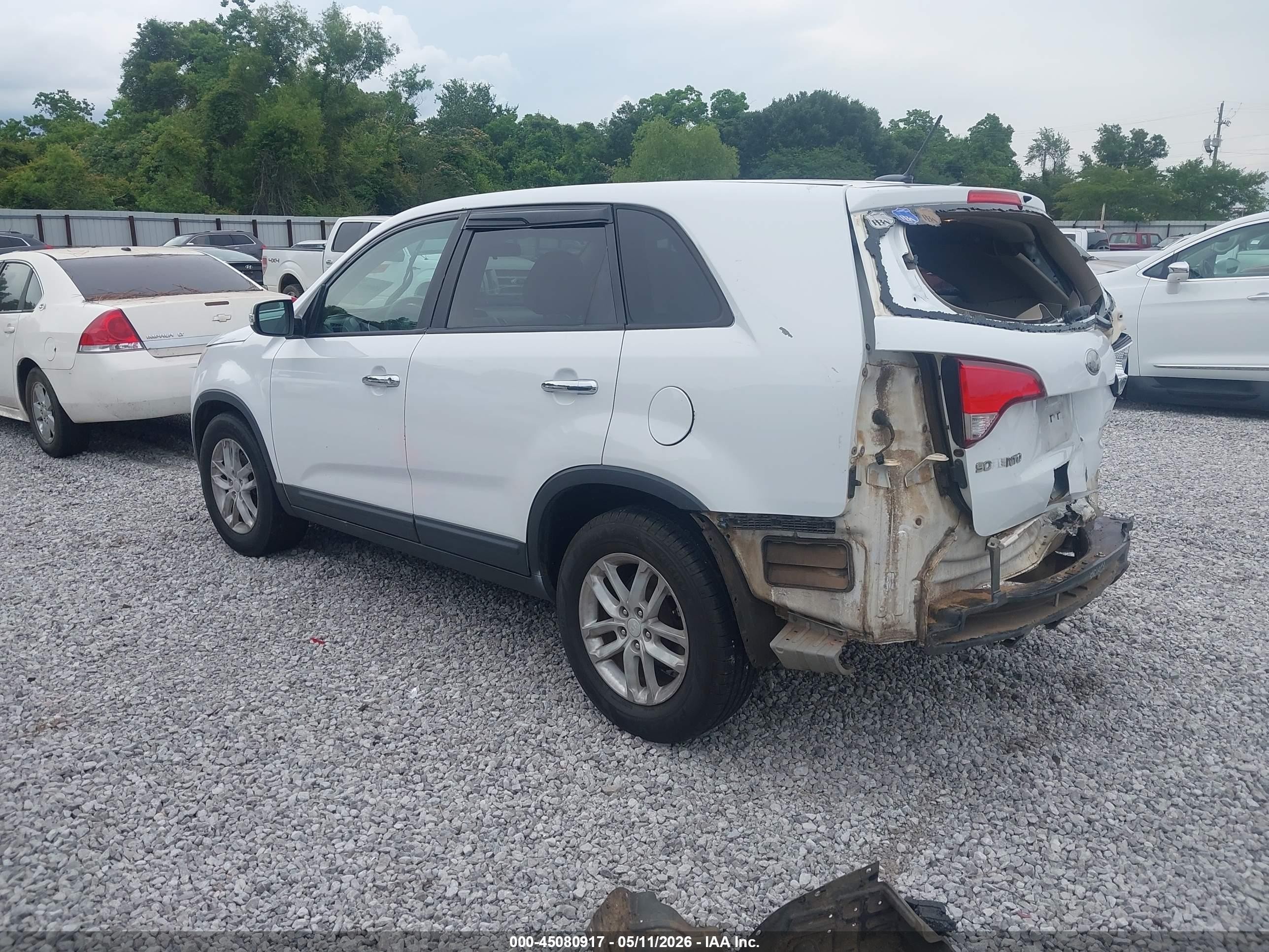 2014 Kia Sorento Lx White vin: 5XYKT3A60EG463553
