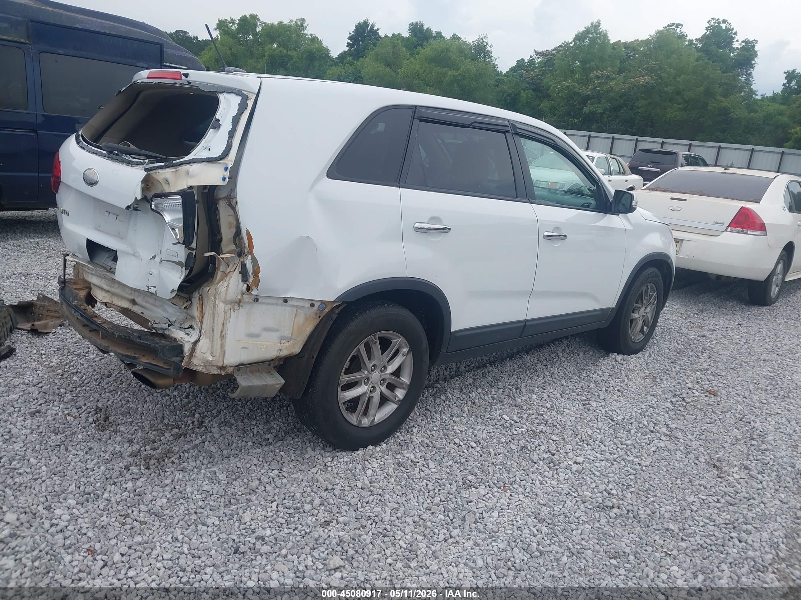2014 Kia Sorento Lx White vin: 5XYKT3A60EG463553