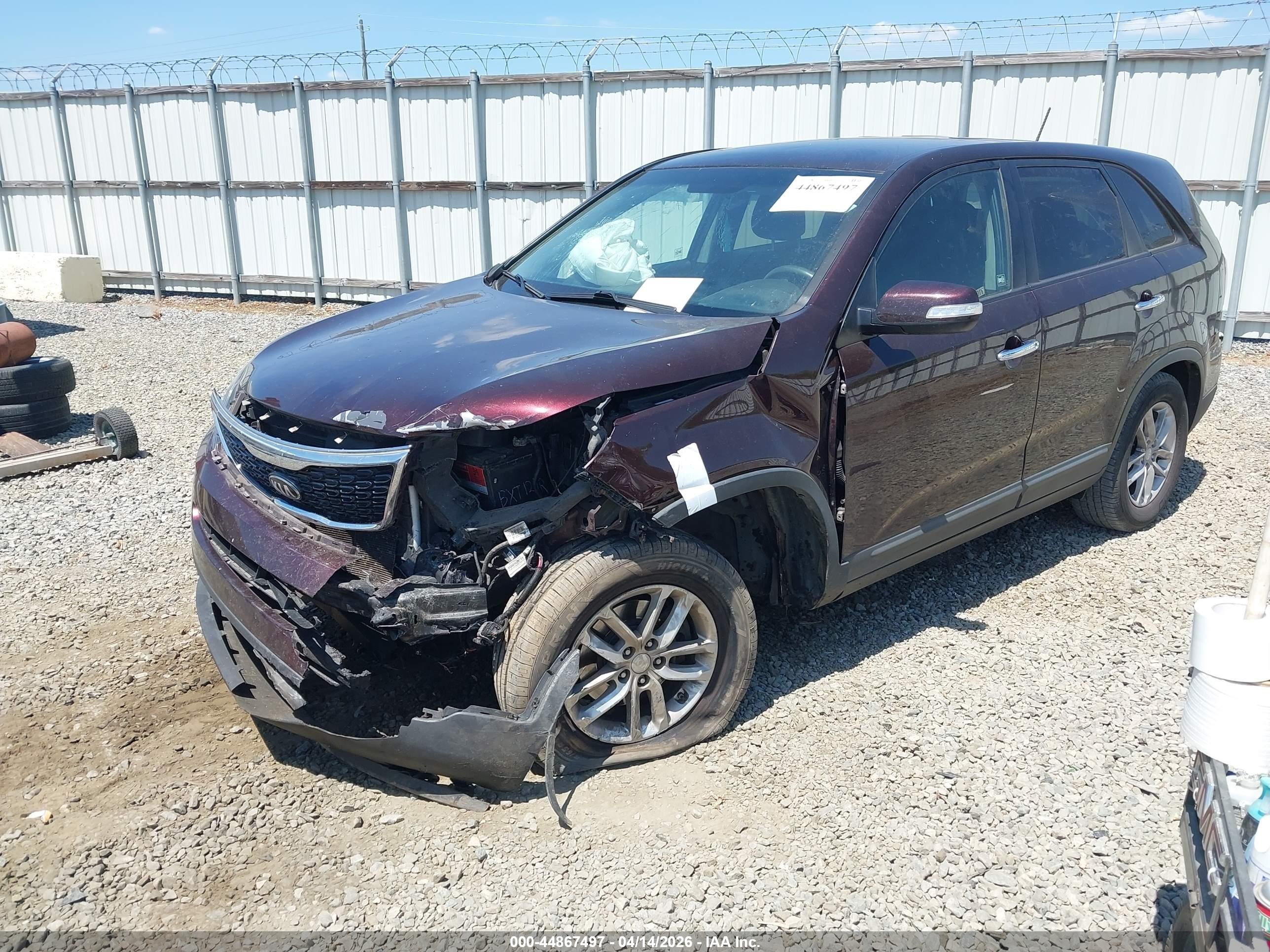 2014 Kia Sorento Lx Фиолетовый vin: 5XYKT3A60EG473094