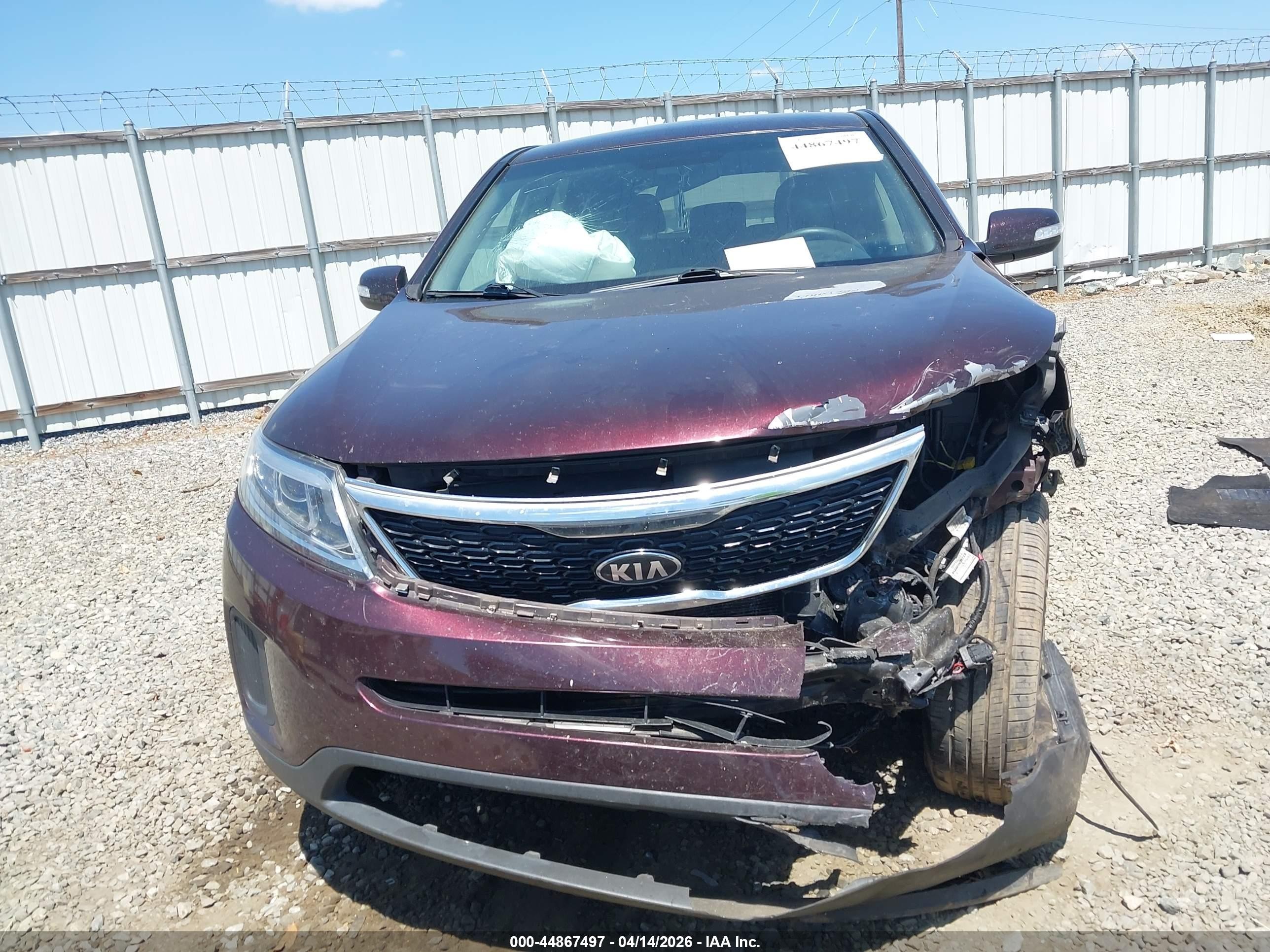 2014 Kia Sorento Lx Фиолетовый vin: 5XYKT3A60EG473094