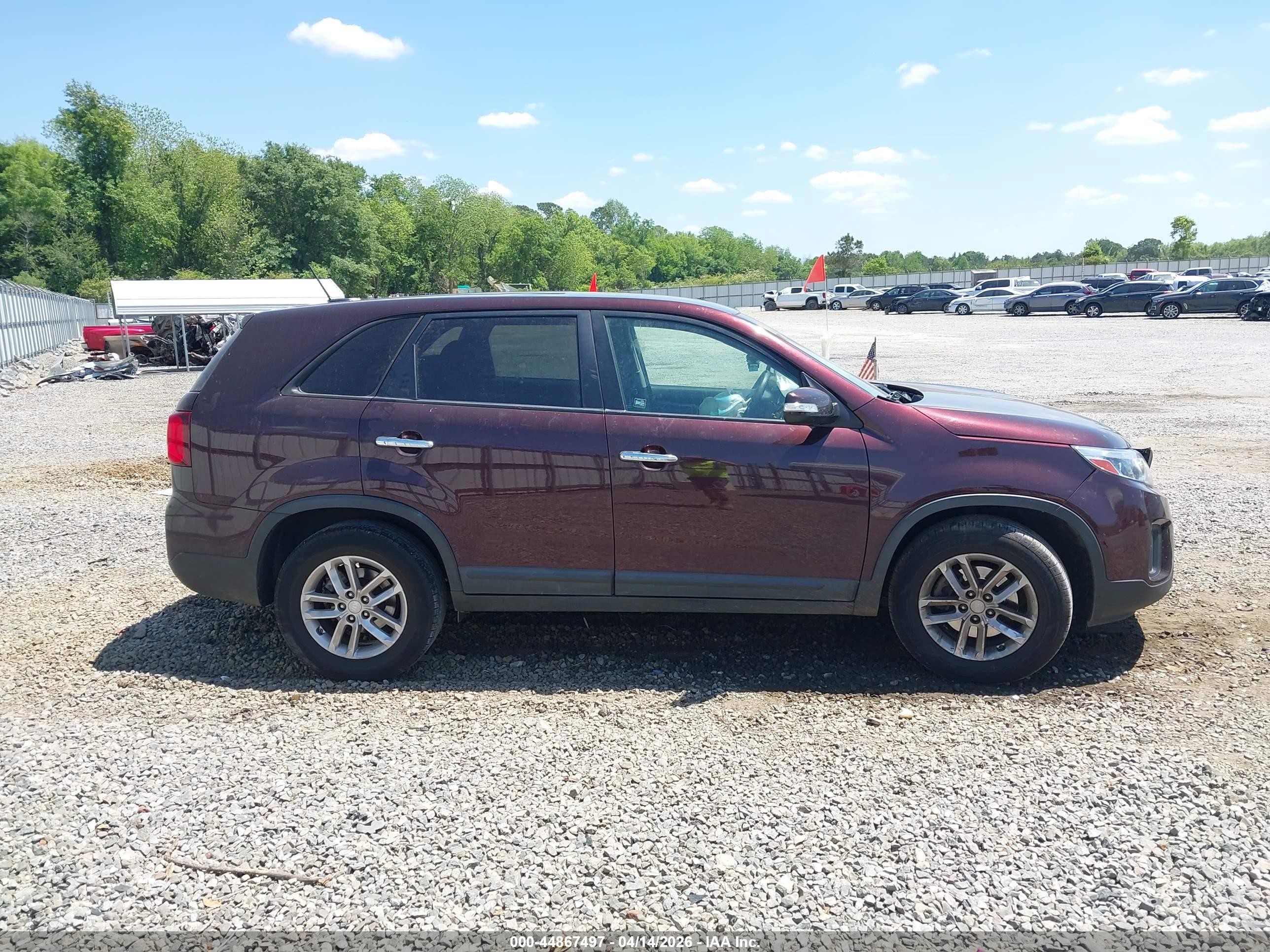 2014 Kia Sorento Lx Фиолетовый vin: 5XYKT3A60EG473094