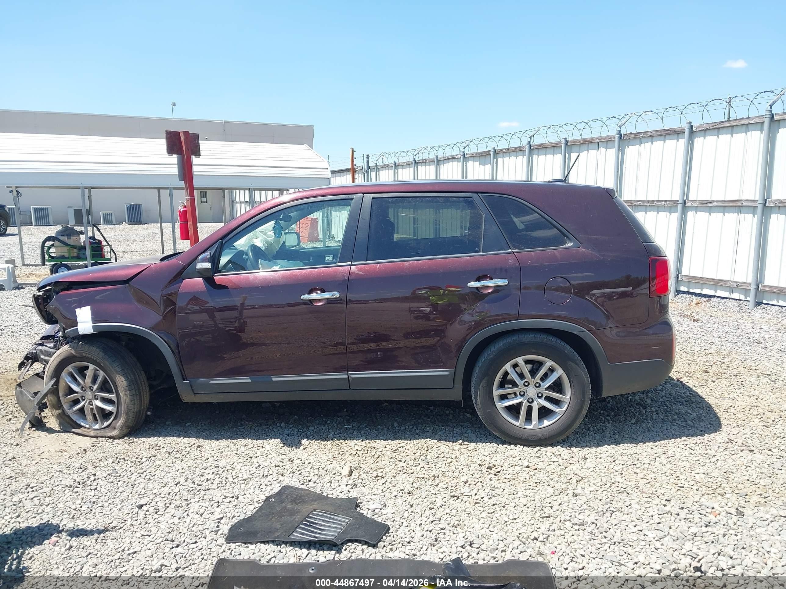 2014 Kia Sorento Lx Фиолетовый vin: 5XYKT3A60EG473094