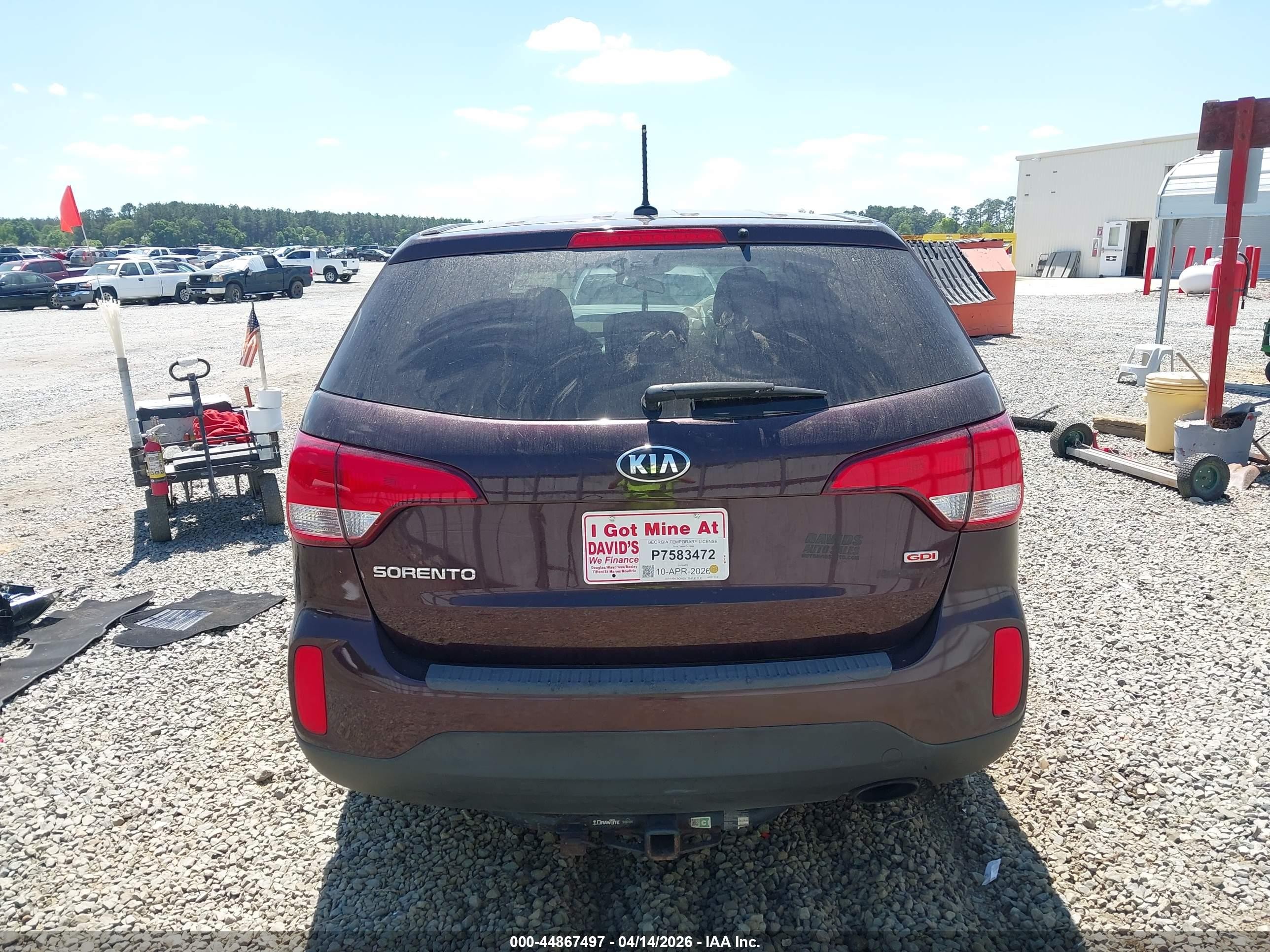 2014 Kia Sorento Lx Фиолетовый vin: 5XYKT3A60EG473094