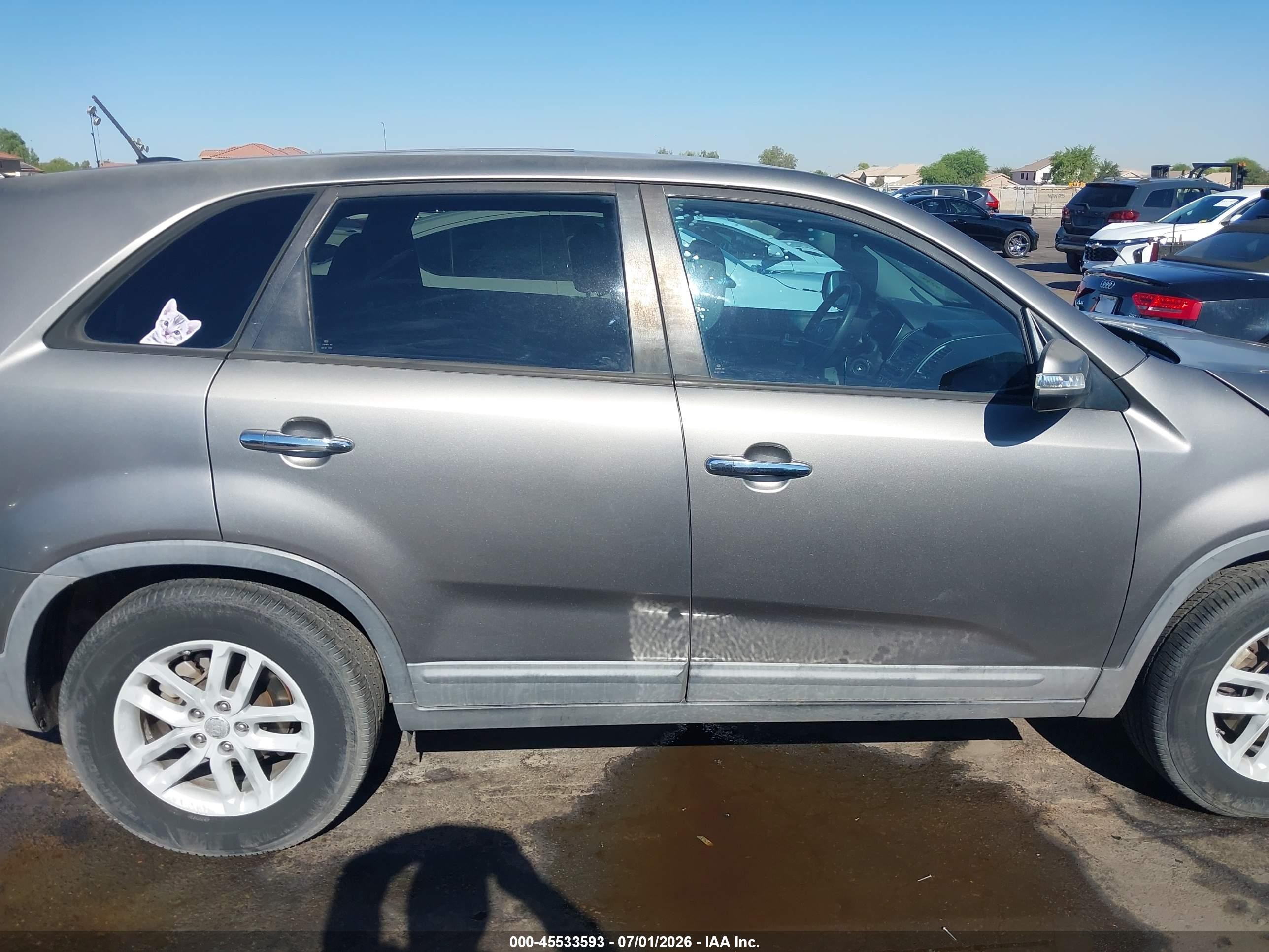 2014 Kia Sorento Lx Gray vin: 5XYKT3A60EG488310
